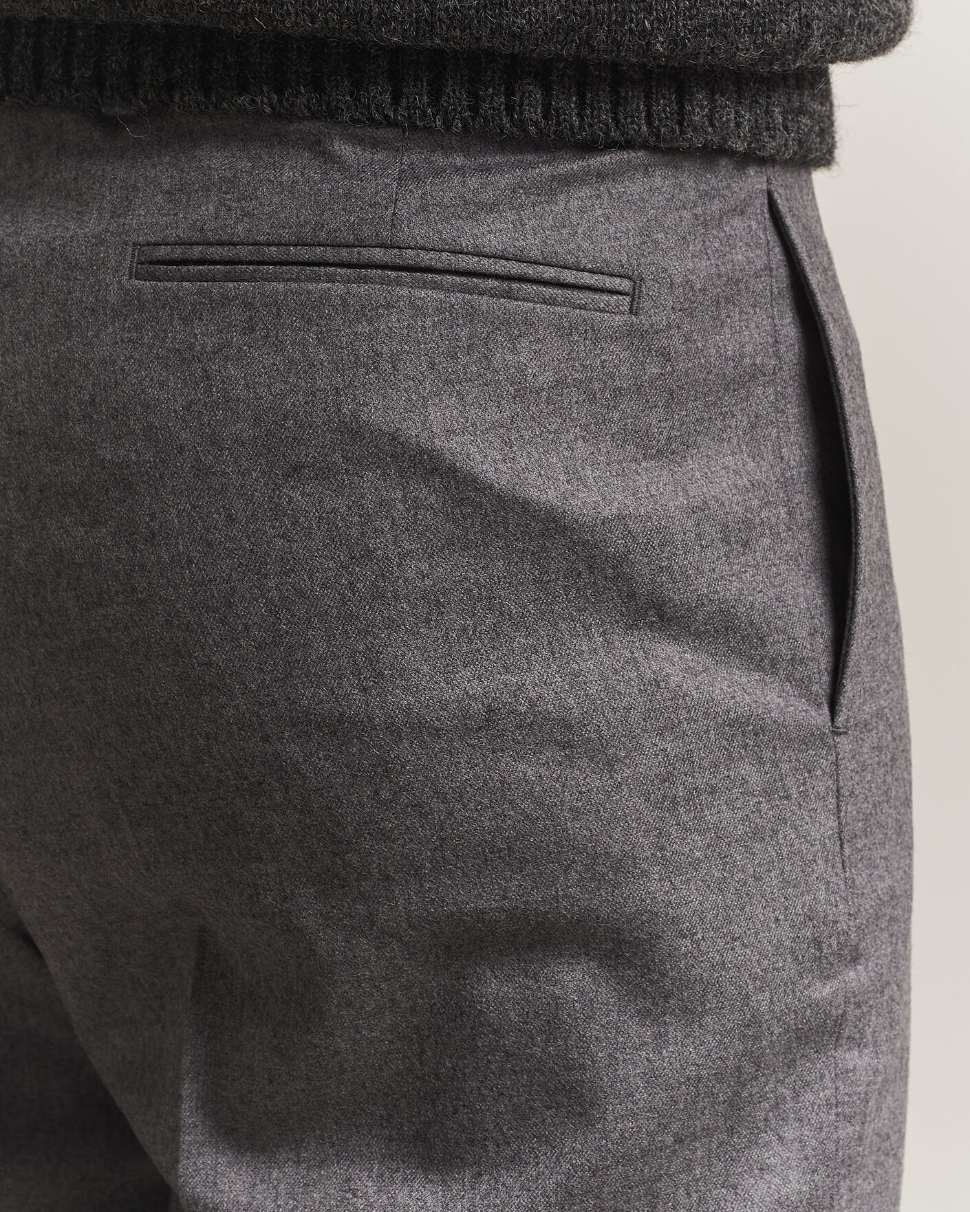 Heren | Broeken | Kamakura Shirts | Saxony Wool Ivy Trousers Mid Gray