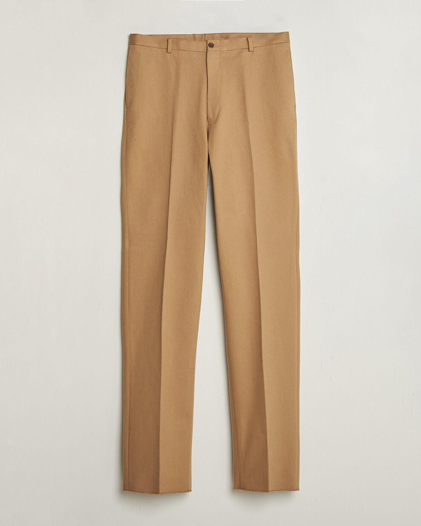 Heren | Broeken | Kamakura Shirts | Brushed Cotton Twill Ivy Trousers Beige