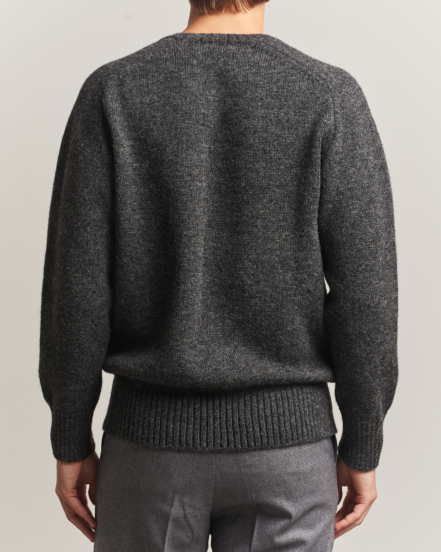 Heren | Truien | Kamakura Shirts | 5 Gauge Shetland Sweater Gray