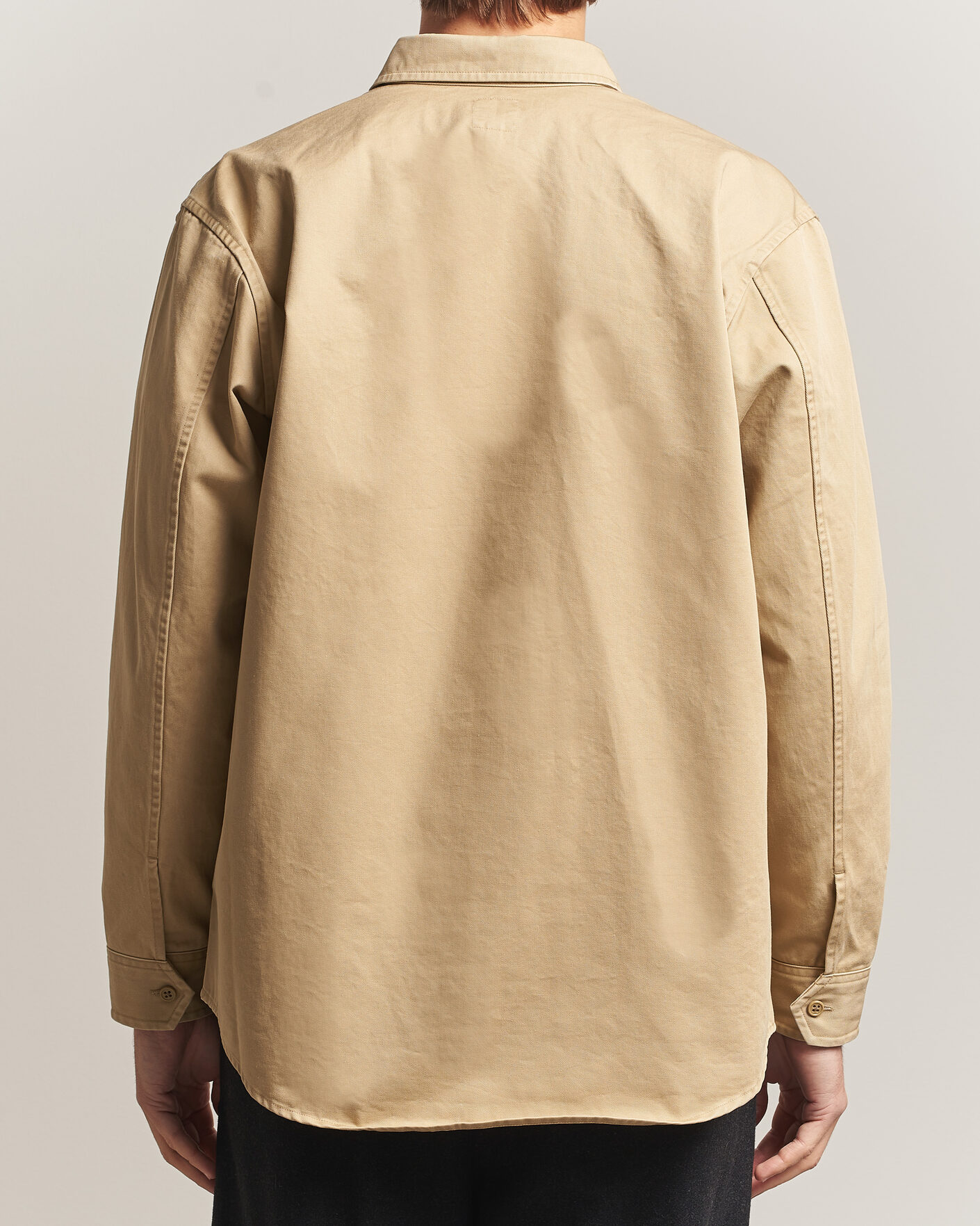 Heren | Overhemden | Kamakura Shirts | Cotton Twill CPO Overshirt Beige