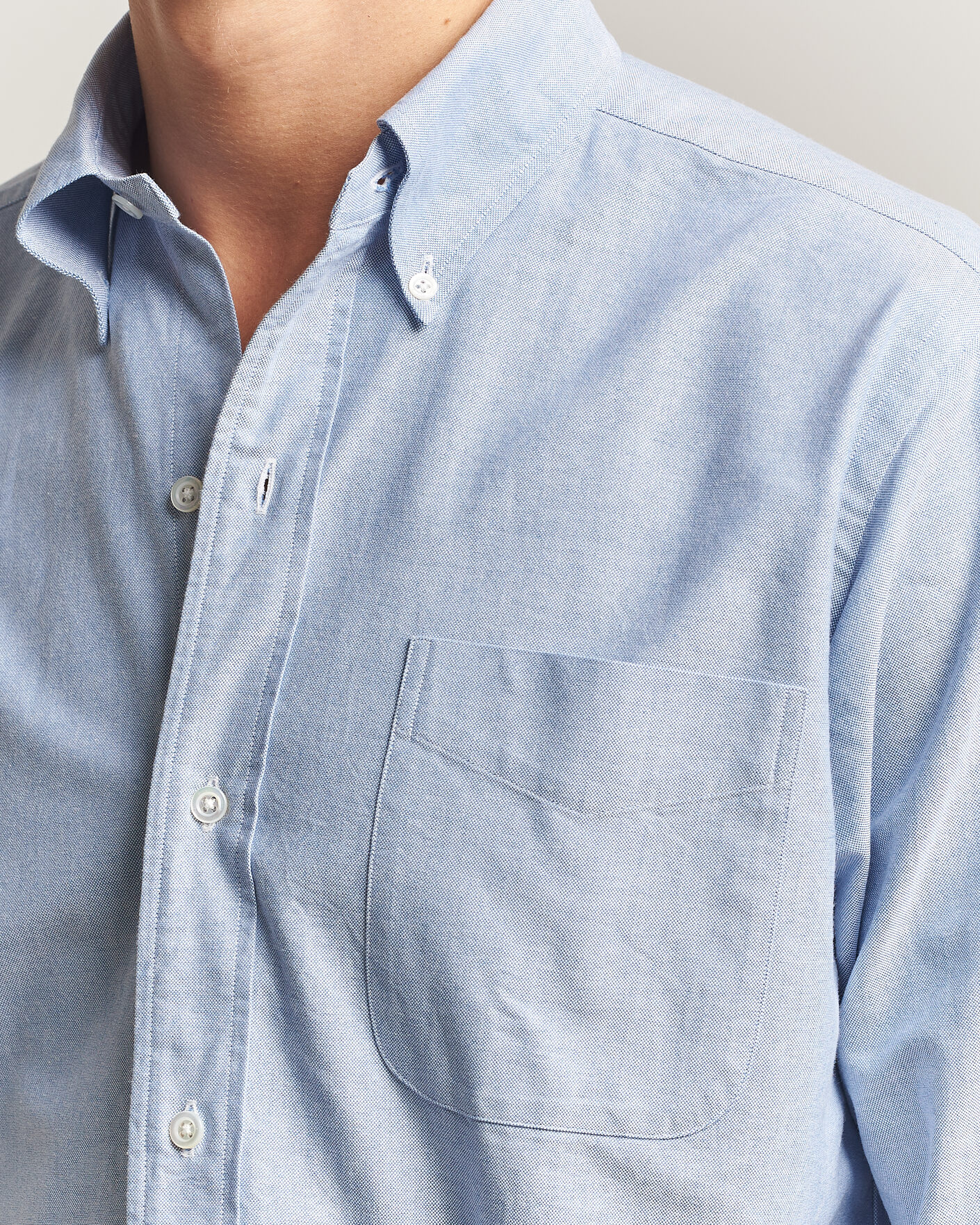 Heren | Overhemden | Kamakura Shirts | Ametora Japanese Oxford BD Shirt Light Blue