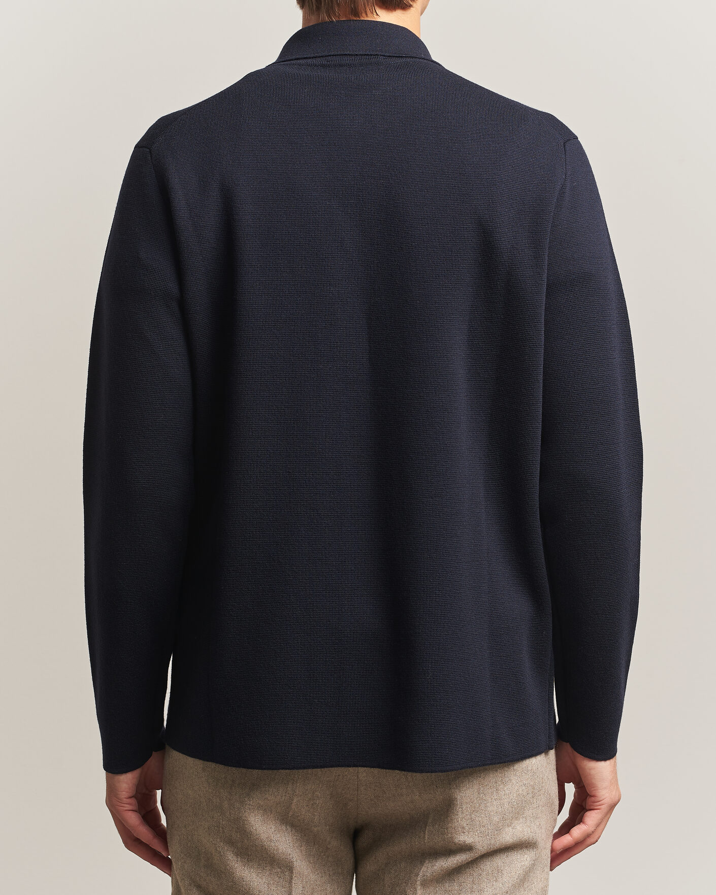Heren | Overhemden | Lardini | Knitted Pocket Overshirt Navy