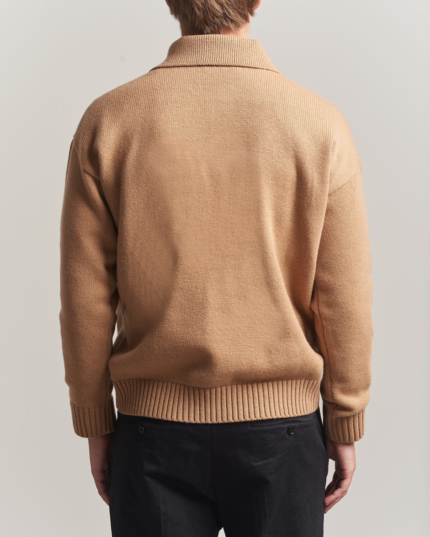 Heren | Truien | Lardini | Knitted Wool/Cashmere Polo Brown