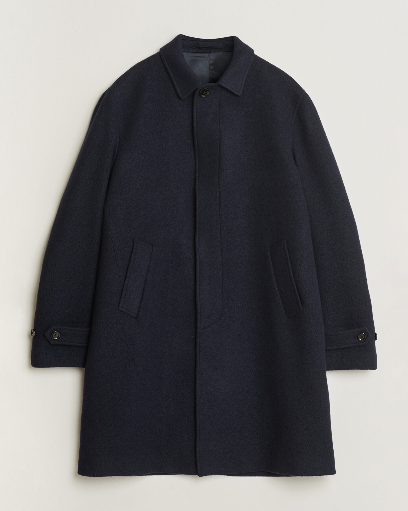Heren | Jassen | Lardini | Wool/Cashmere Boucle Car Coat Navy