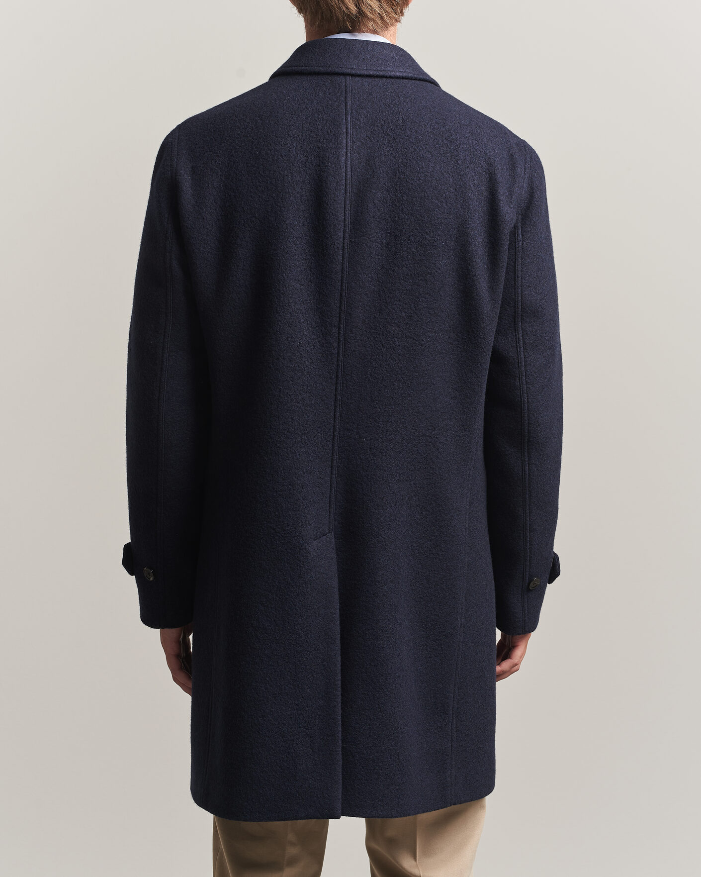 Heren | Jassen | Lardini | Wool/Cashmere Boucle Car Coat Navy