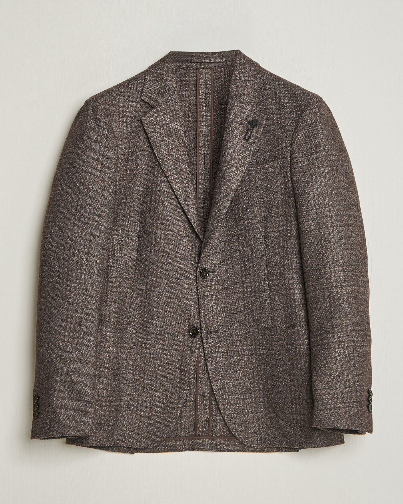 Heren | Blazers | Lardini | Wool Structure Checked Blazer Brown