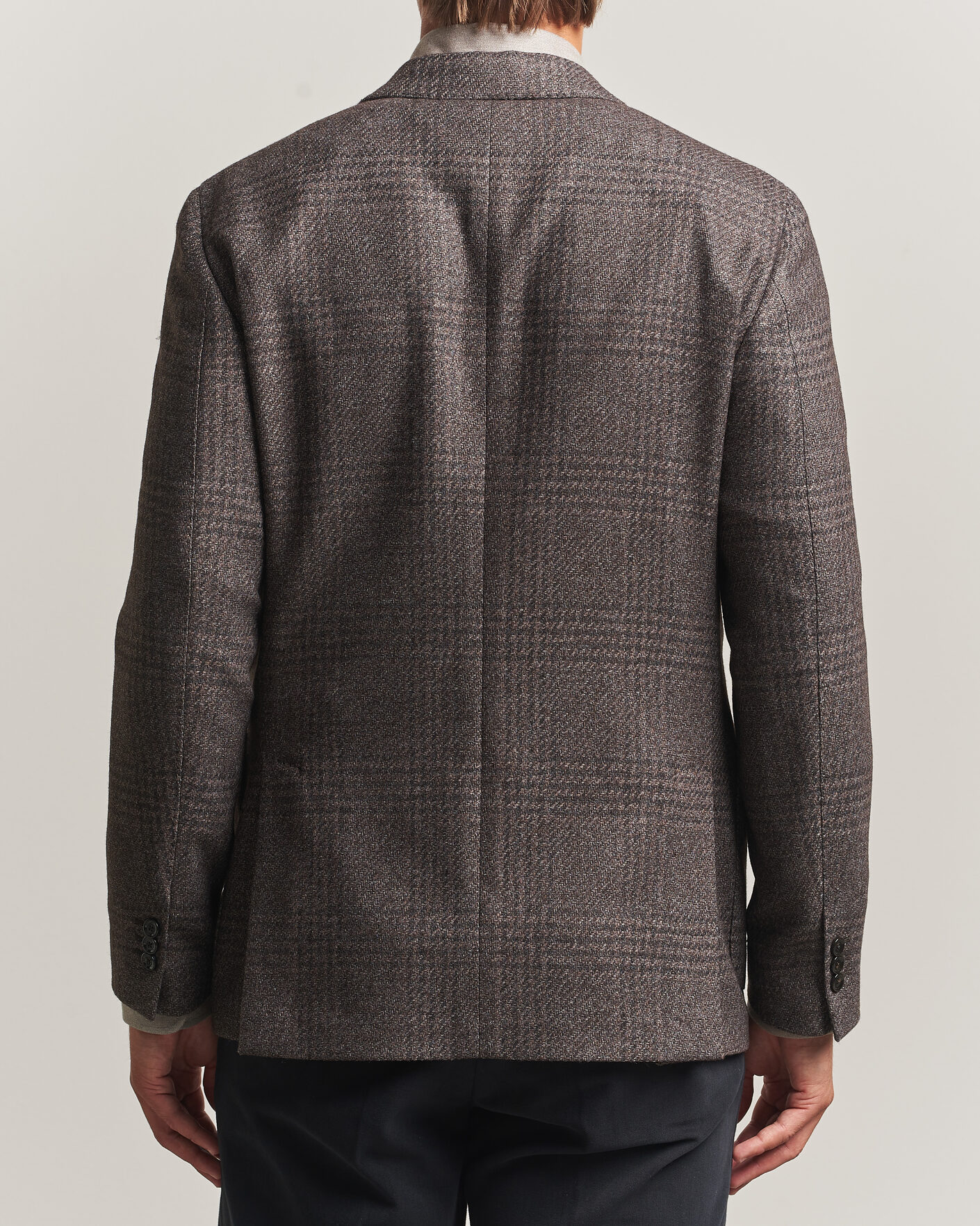 Heren | Blazers | Lardini | Wool Structure Checked Blazer Brown