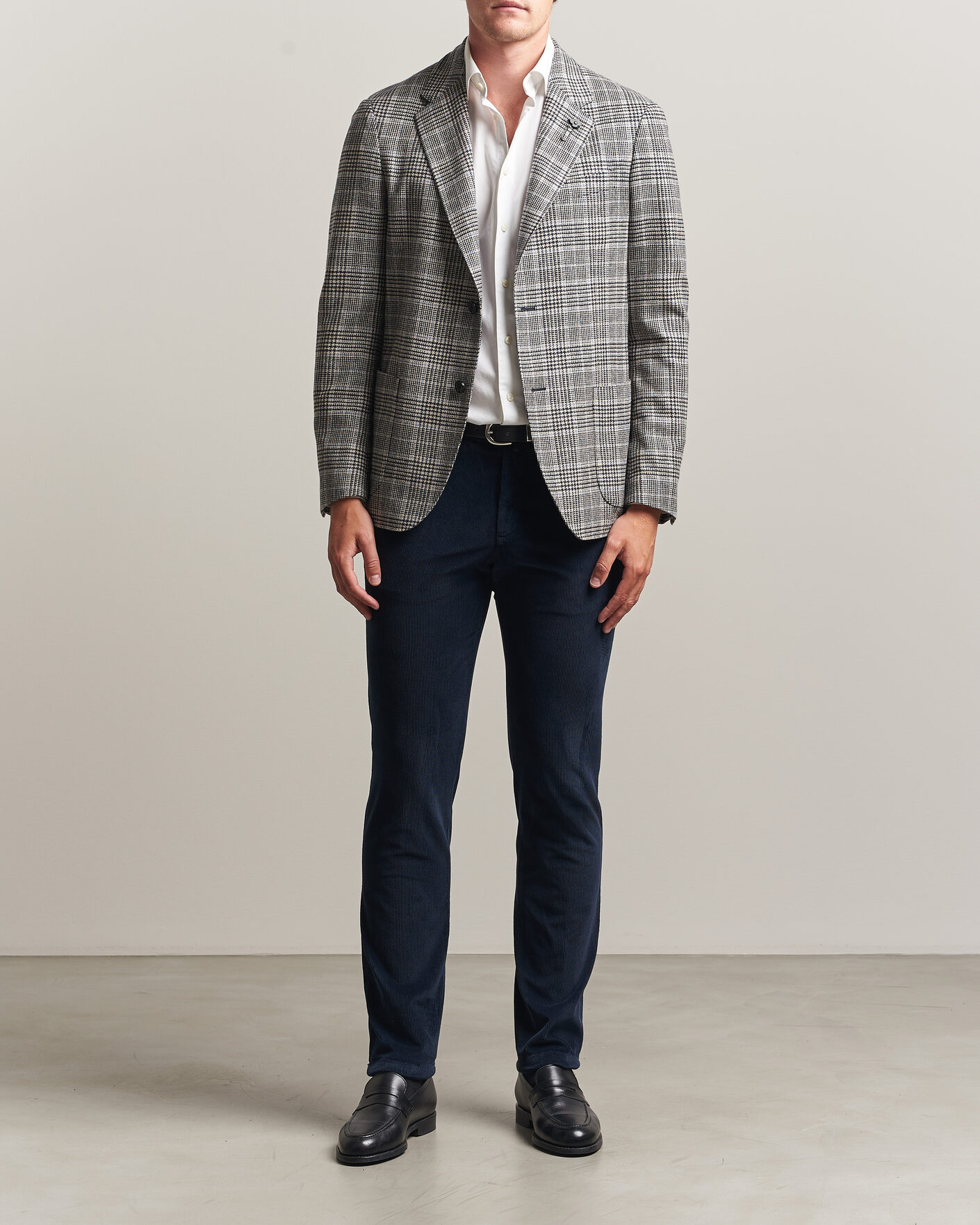 Heren | Blazers | Lardini | Wool/Cashmere Houndstooth Blazer Blue