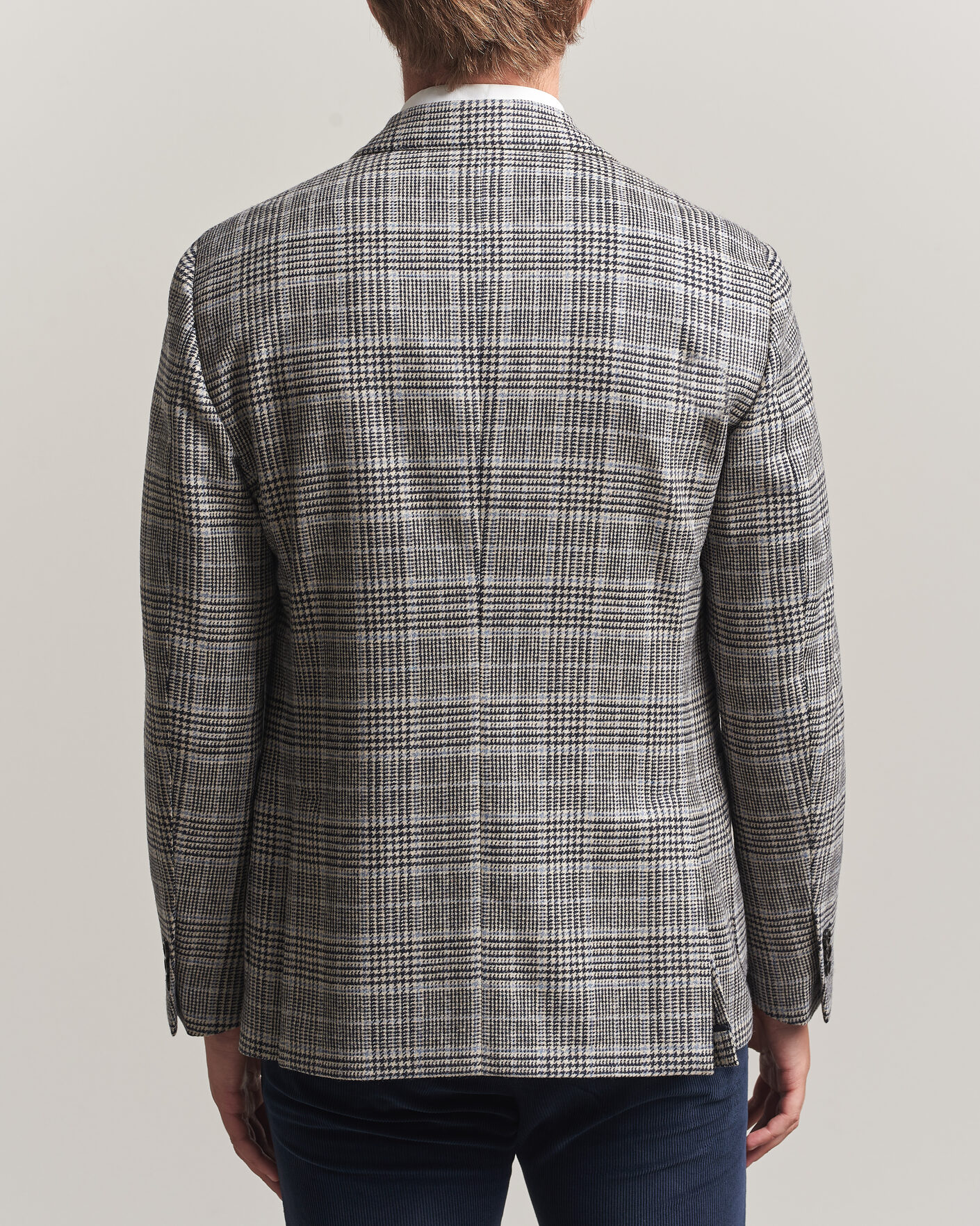 Heren | Blazers | Lardini | Wool/Cashmere Houndstooth Blazer Blue