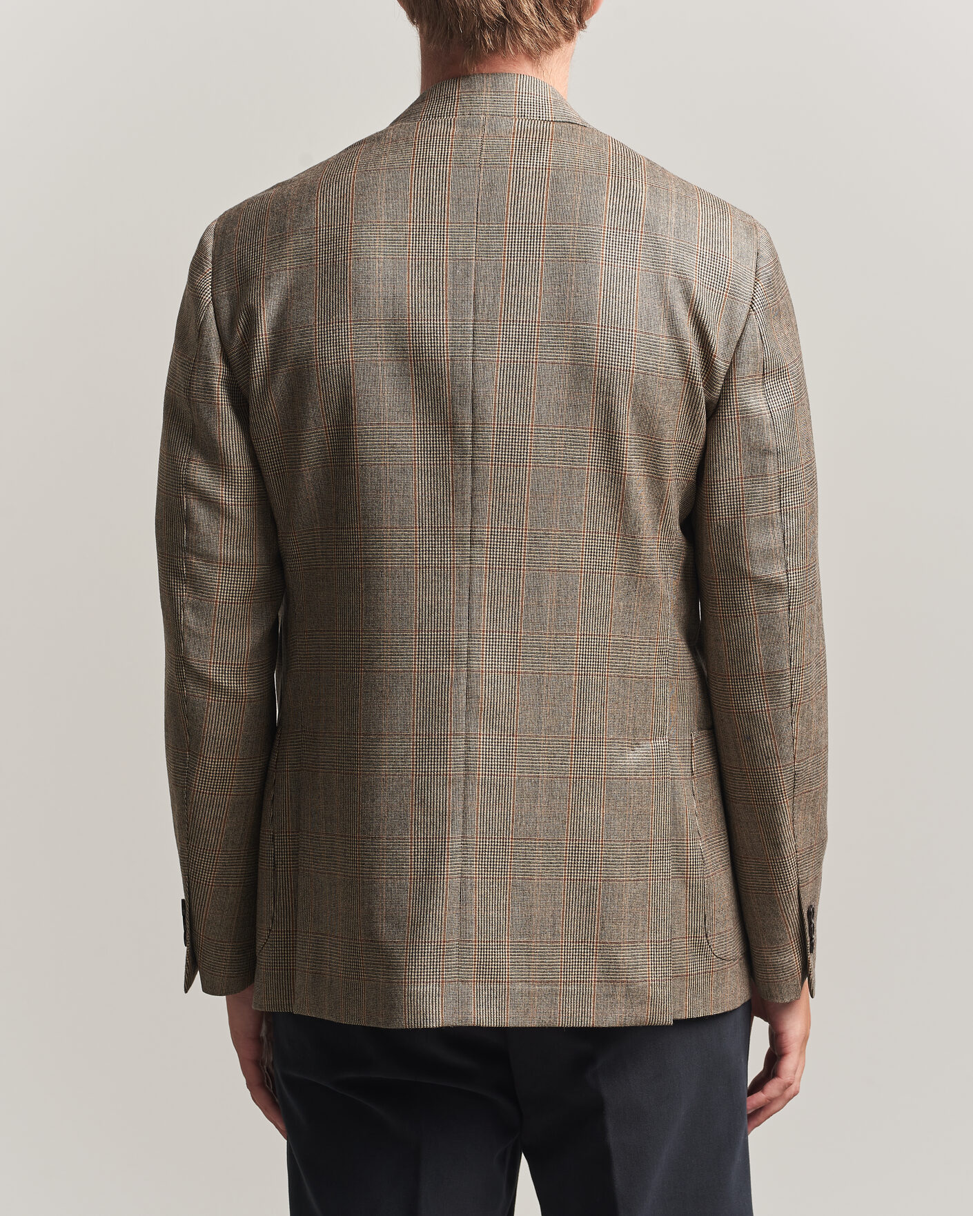 Heren | Blazers | Lardini | Wool Prince of Wales Check Blazer Brown