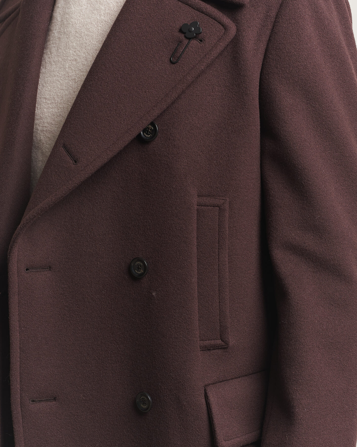 Heren | Jassen | Lardini | Wool Peacoat Brown