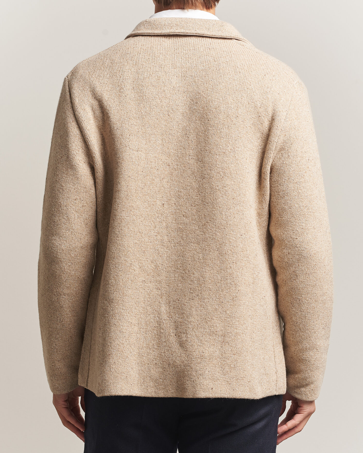 Heren | Truien | Lardini | Knitted Shirt Jacket Beige
