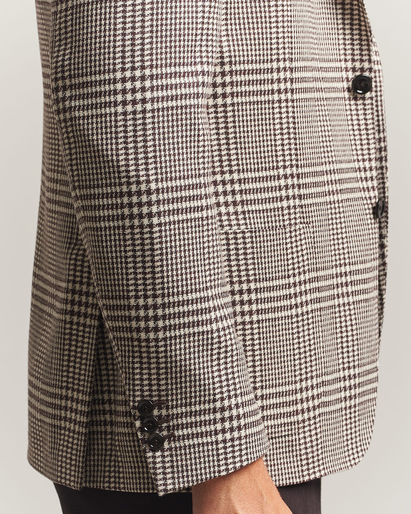 Heren | Blazers | Lardini | Wool/Cashmere Checked Blazer Brown