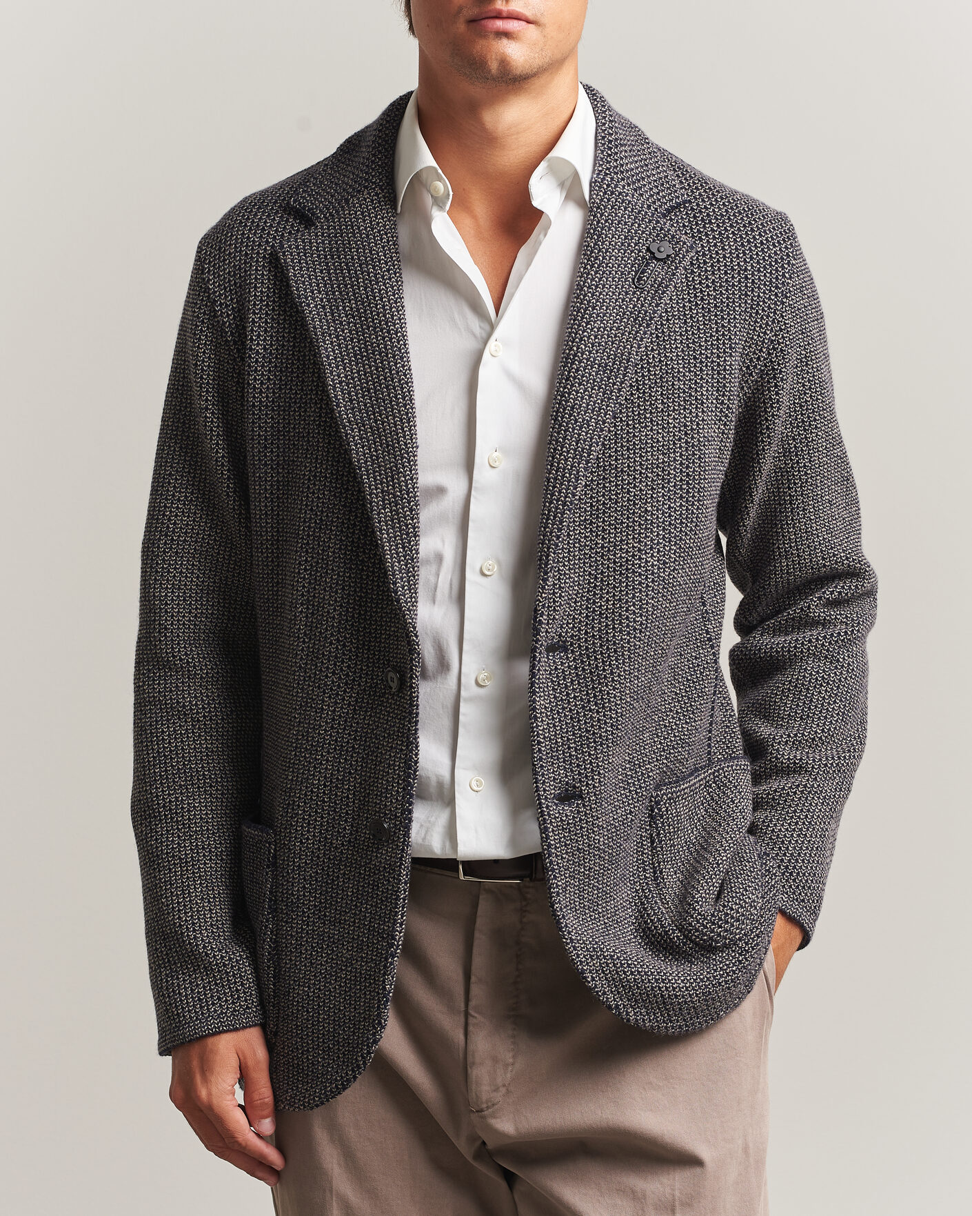 Heren | Blazers | Lardini | Structured Cashmere Blazer Navy