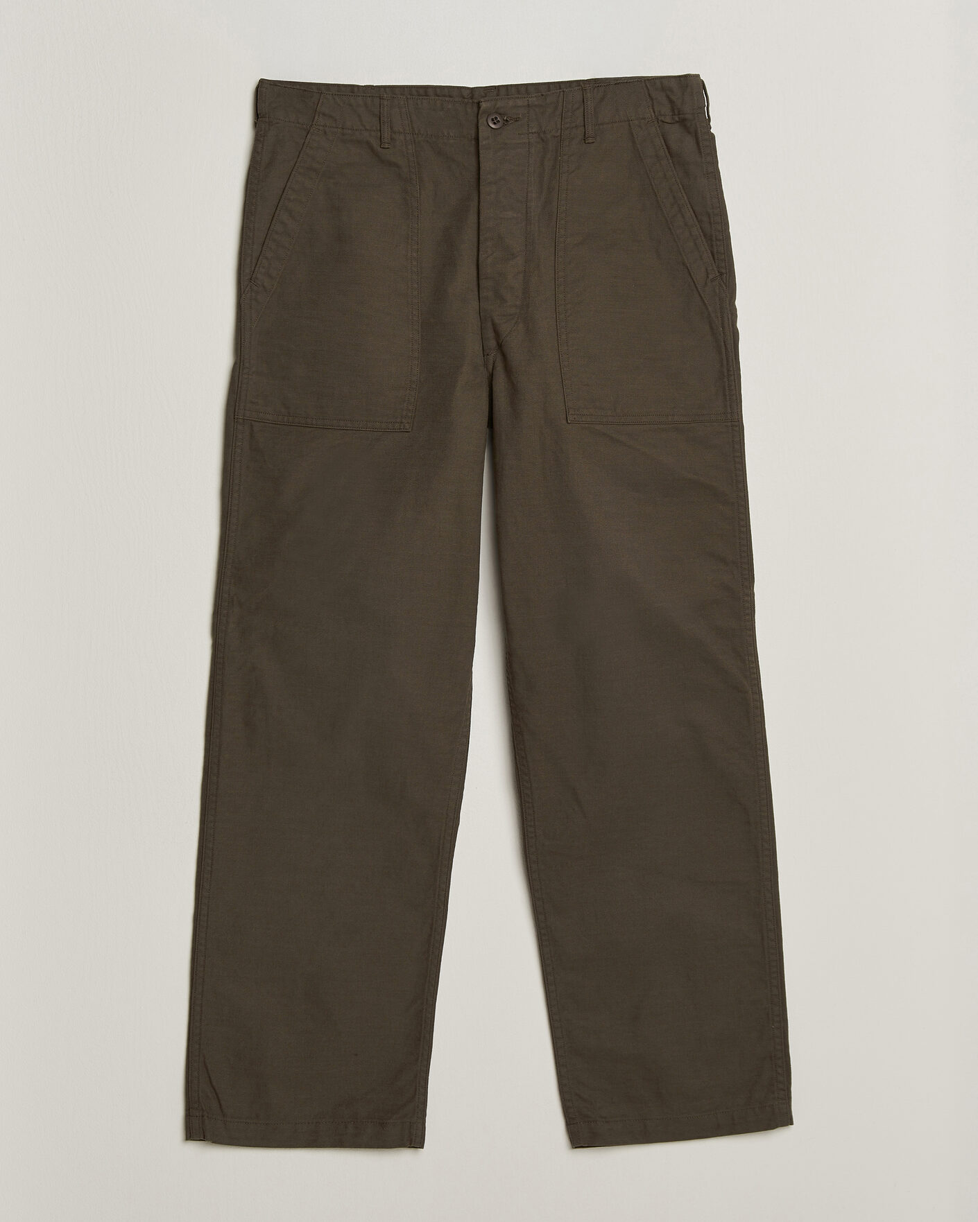 Heren | Broeken | orSlow | Regular Fit Original Sateen Fatigue Pants Coffee Brown