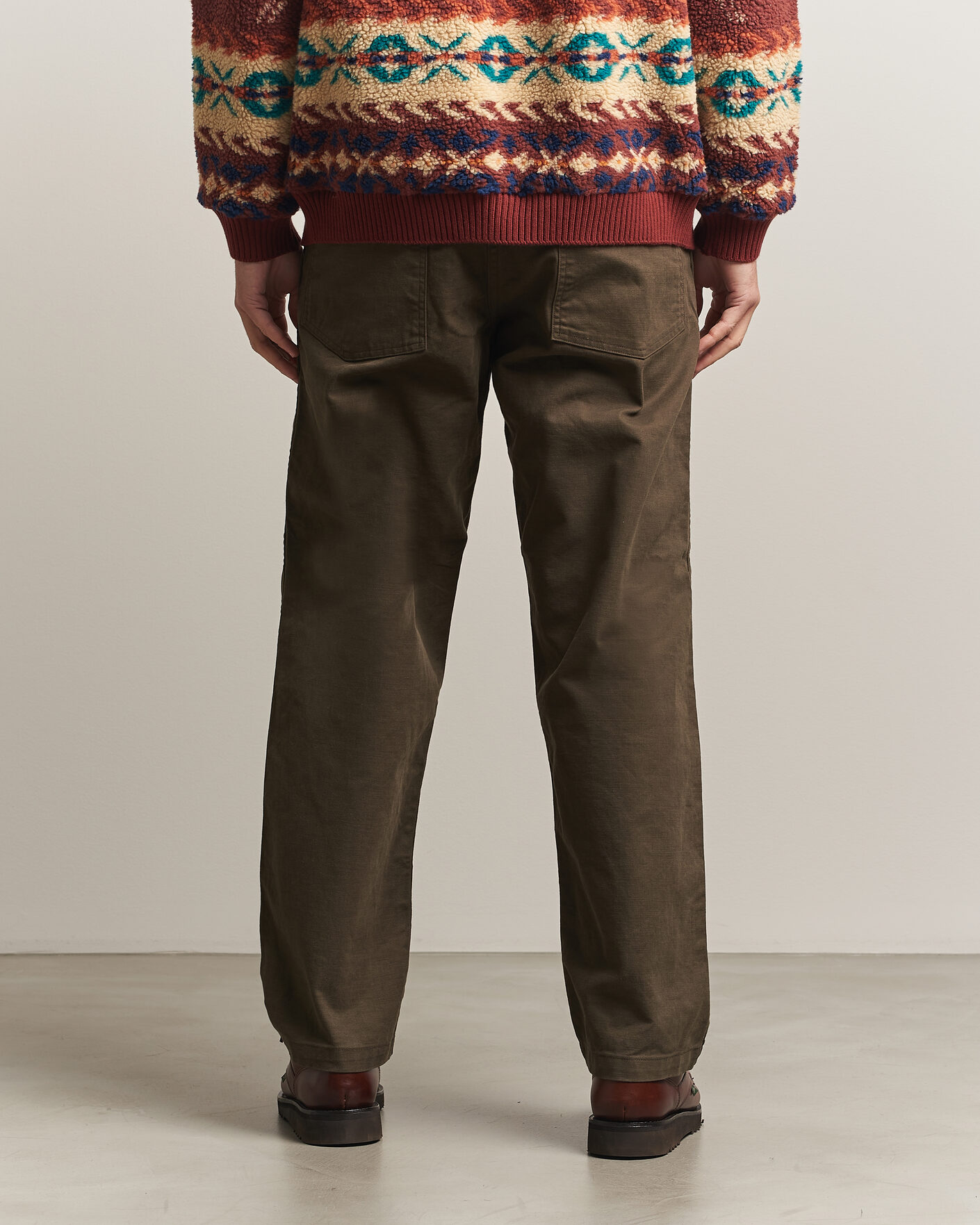 Heren | Broeken | orSlow | Regular Fit Original Sateen Fatigue Pants Coffee Brown