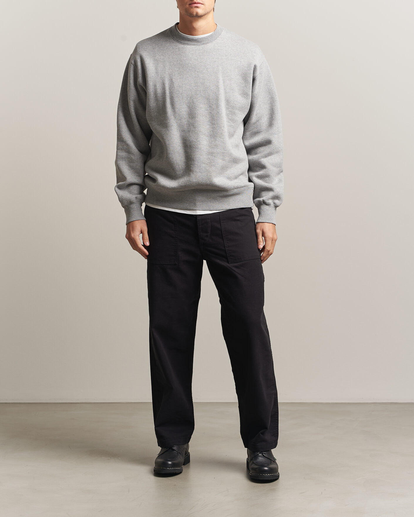 Heren | Broeken | orSlow | Regular Fit Original Sateen Fatigue Pants Black