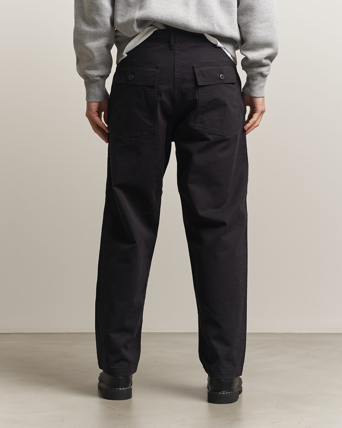 Heren | Broeken | orSlow | Regular Fit Original Sateen Fatigue Pants Black