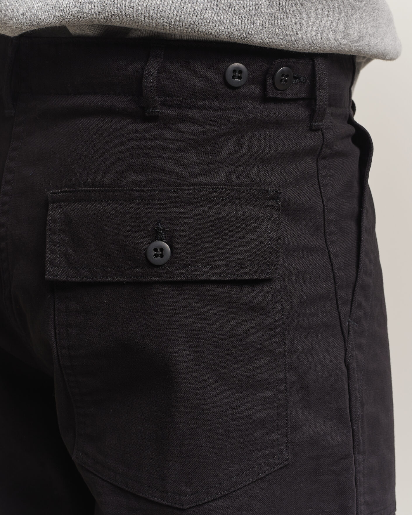 Heren | Broeken | orSlow | Regular Fit Original Sateen Fatigue Pants Black
