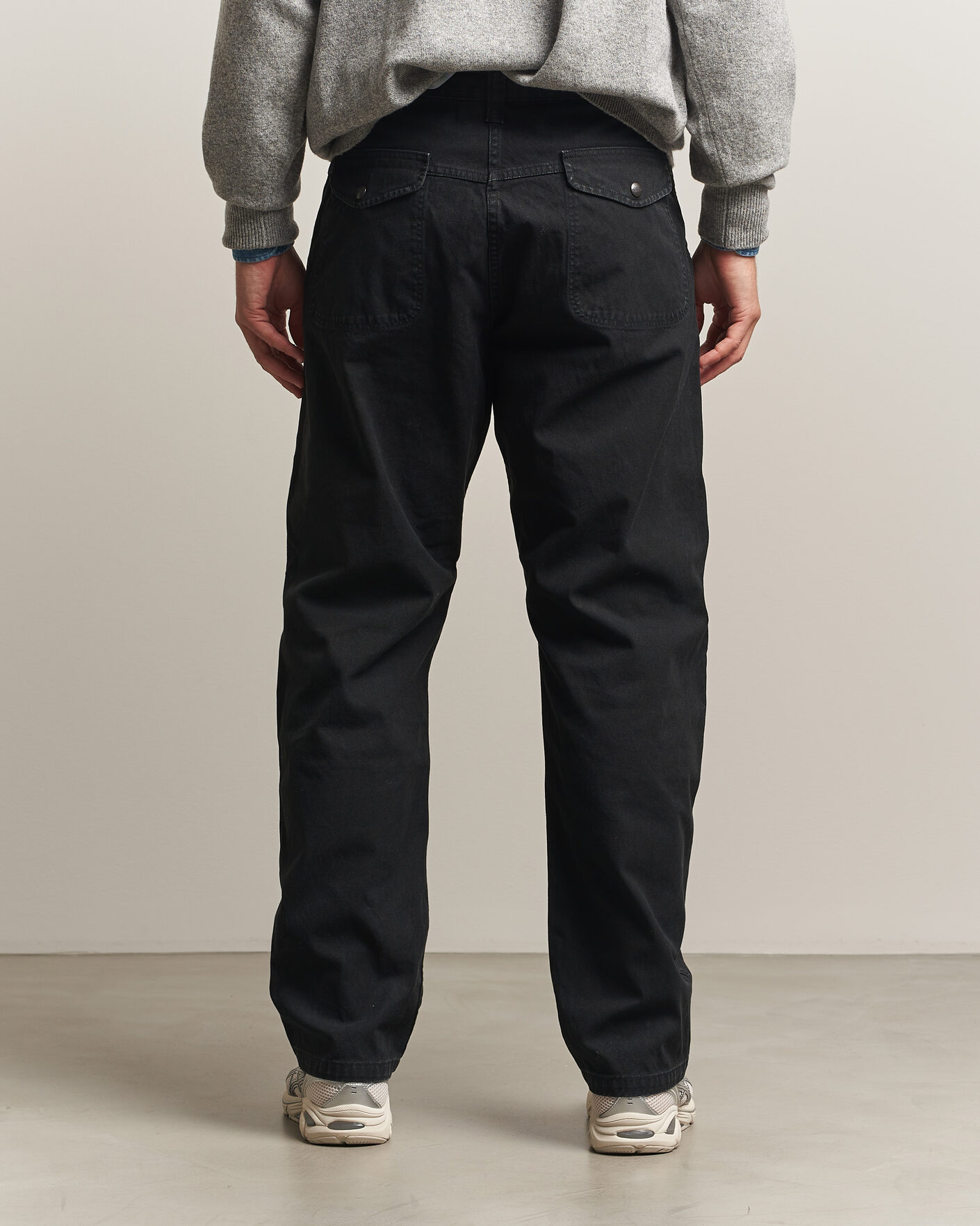 Heren | Broeken | orSlow | Double Knee Work Trousers Black