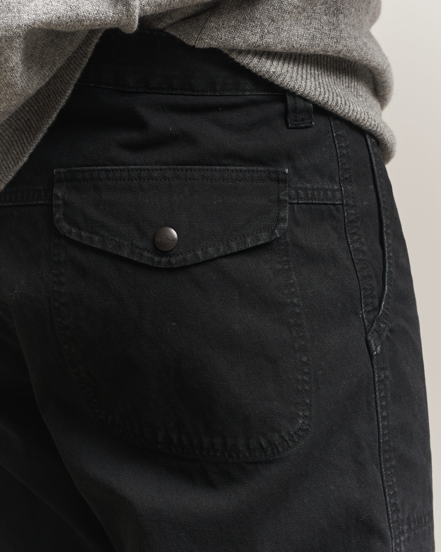 Heren | Broeken | orSlow | Double Knee Work Trousers Black