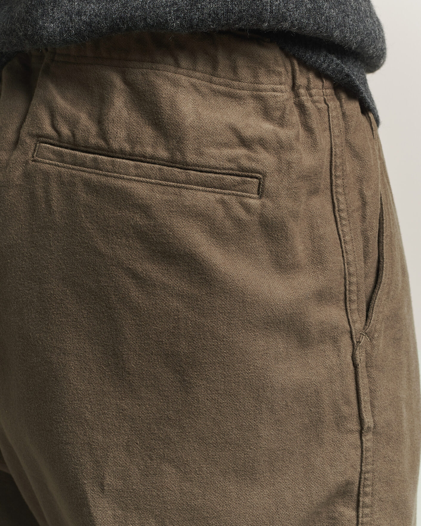 Heren | Broeken | orSlow | Wide Fit New Yorker Brushed Trousers Moss Gray
