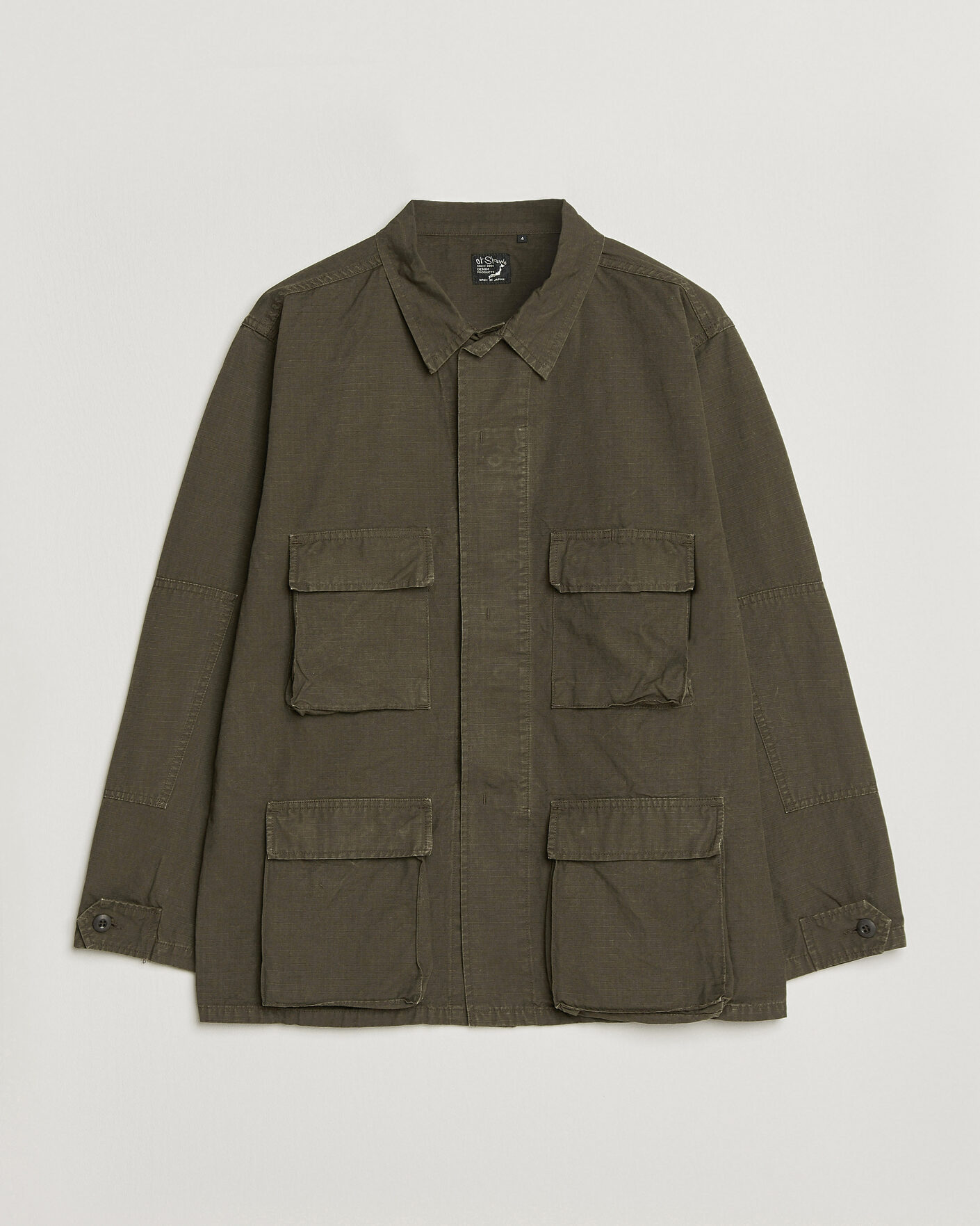 Heren | Jassen | orSlow | B.D.U. Stone Washed Jacket Coffee Brown