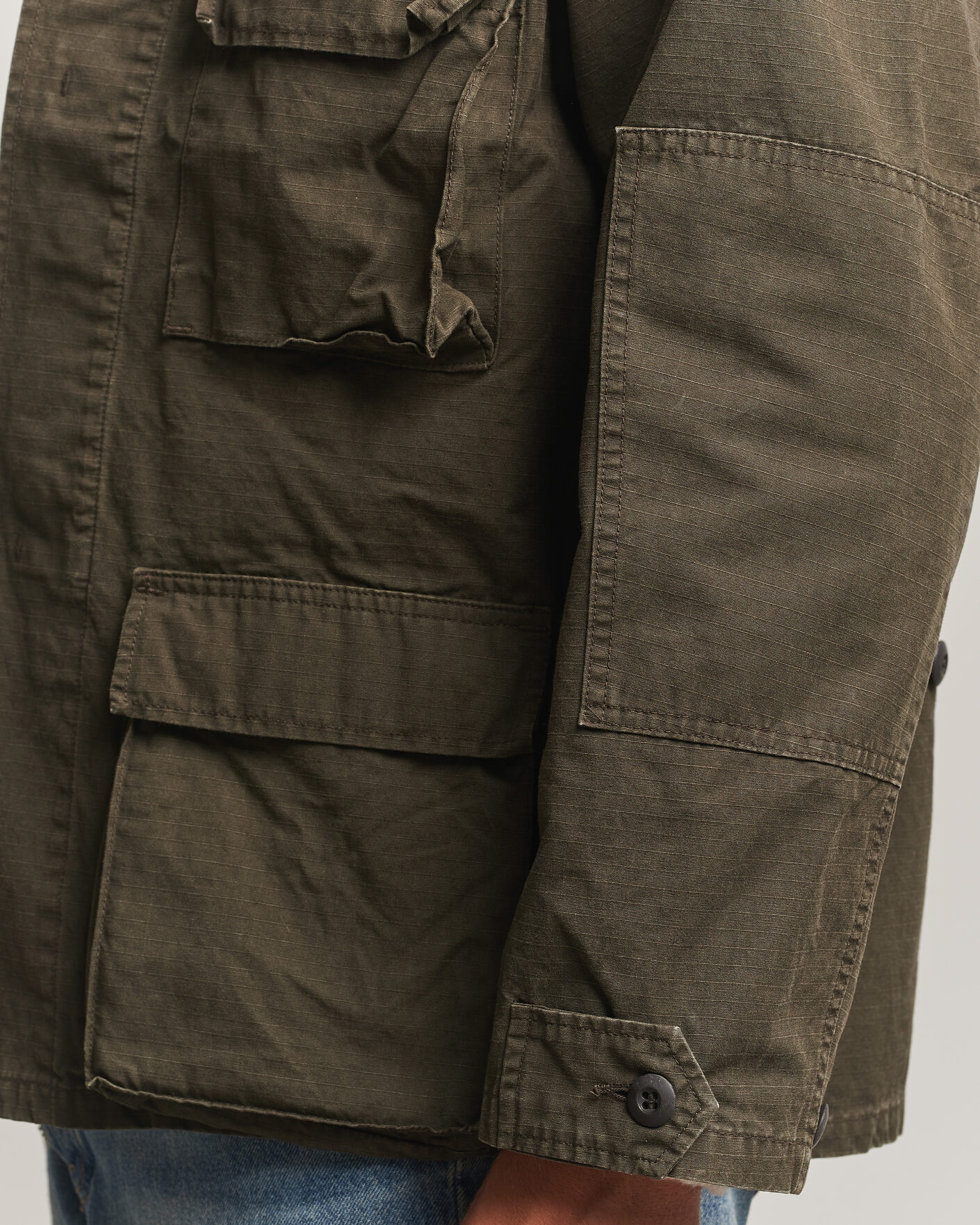 Heren | Jassen | orSlow | B.D.U. Stone Washed Jacket Coffee Brown