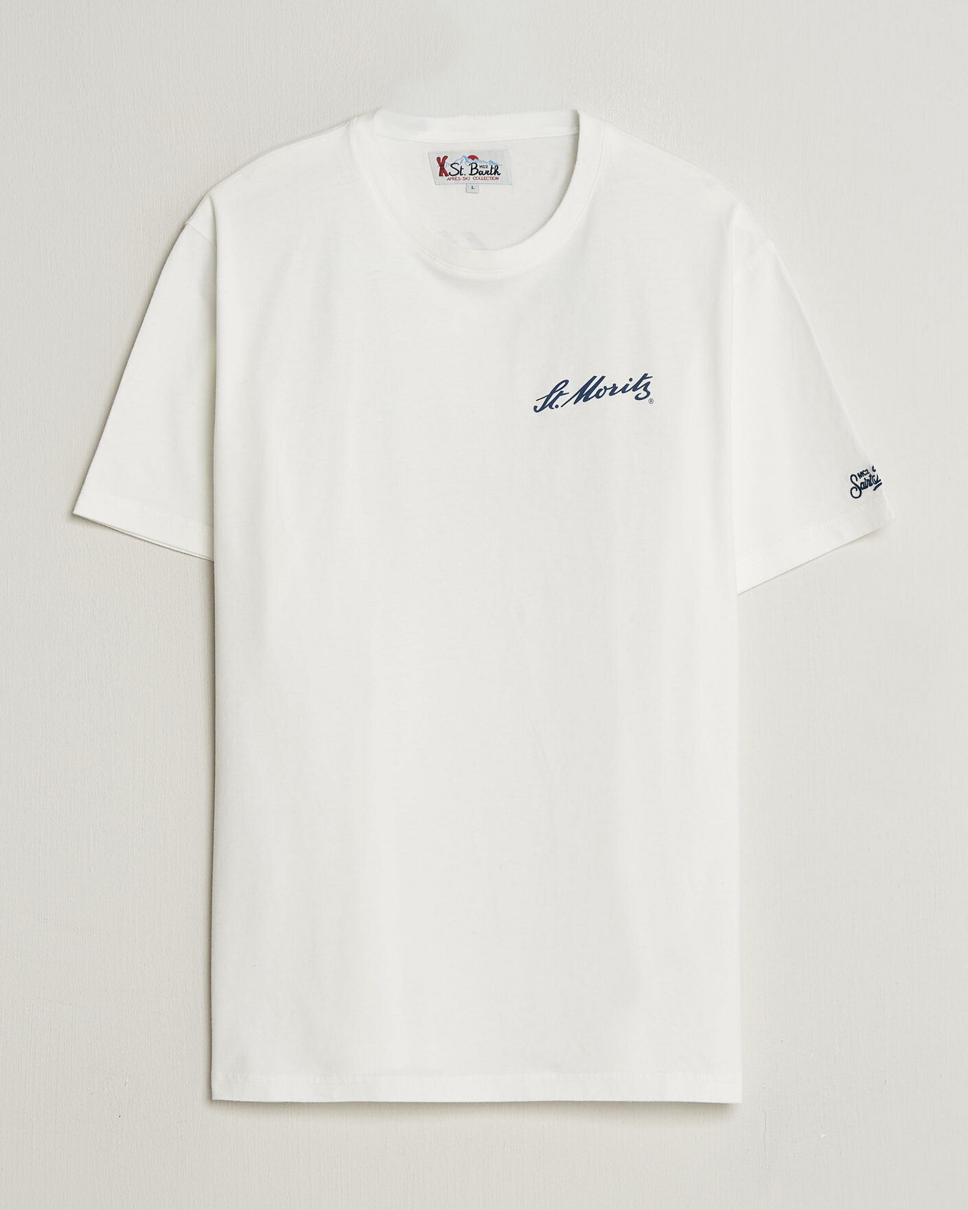 Heren | T-shirts | MC2 Saint Barth | Back Printed Cotton T-Shirt St Moritz Racing