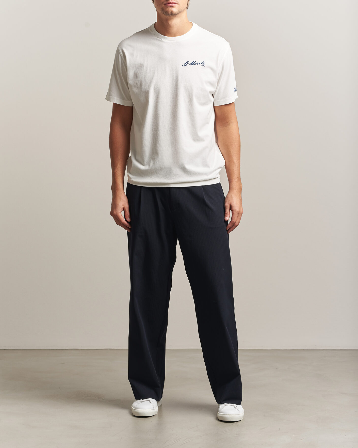 Heren | T-shirts | MC2 Saint Barth | Back Printed Cotton T-Shirt St Moritz Racing