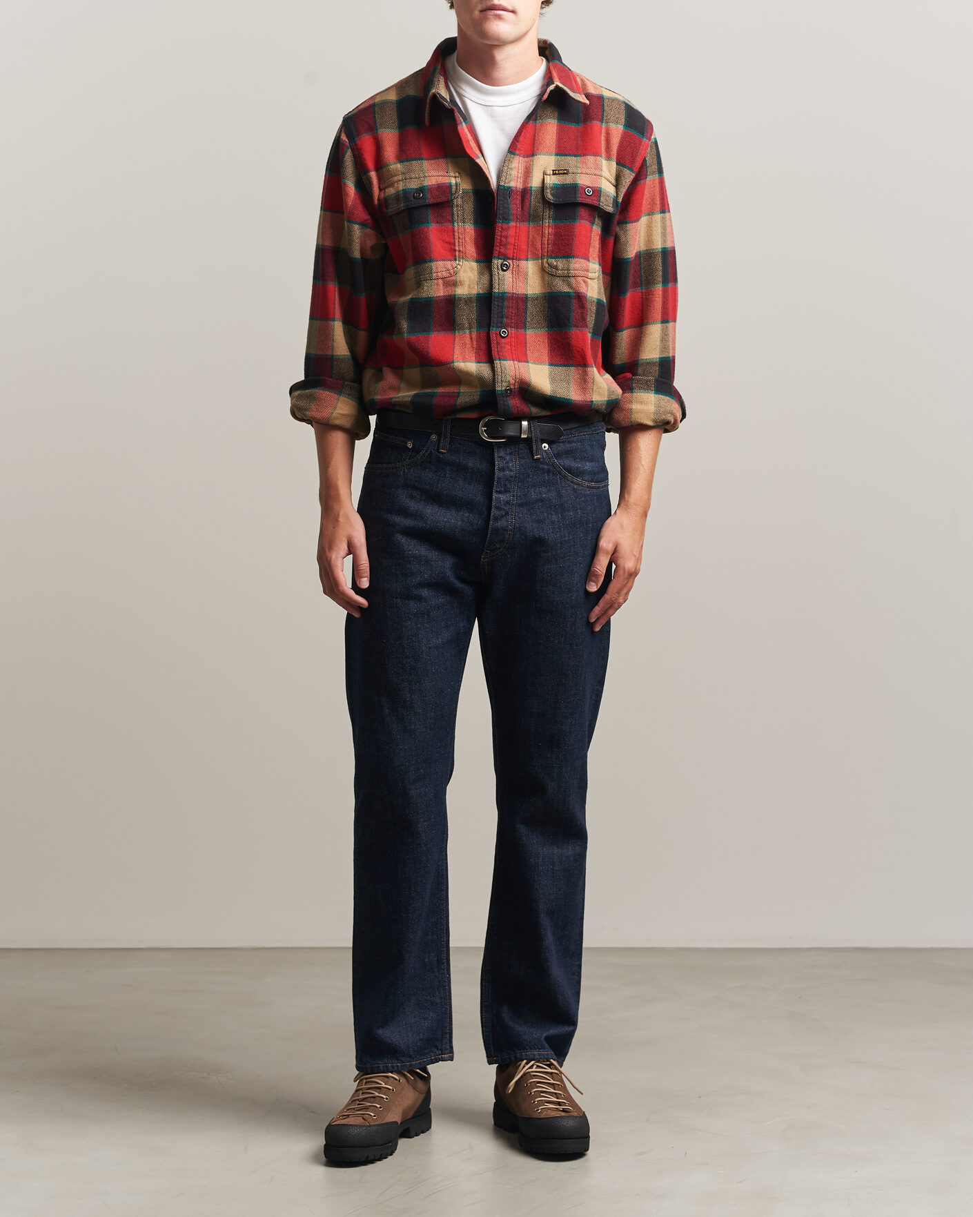 Heren | Overhemden | Filson | Vintage Flannel Work Shirt Red/Cream
