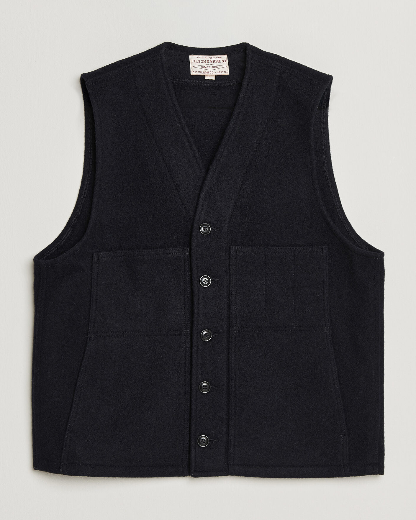 Heren | Gilets | Filson | Mackinaw Wool Vest Navy