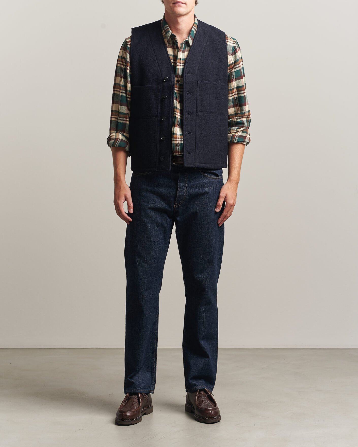 Heren | Gilets | Filson | Mackinaw Wool Vest Navy