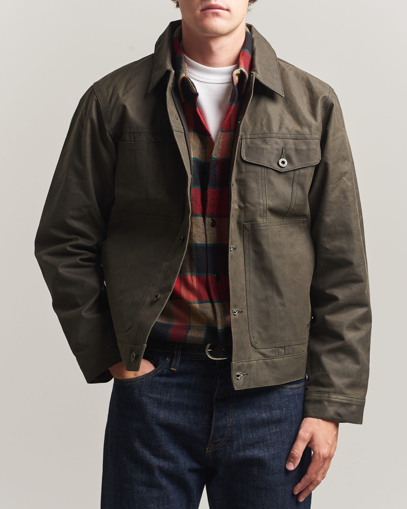 Heren | Jassen | Filson | Short Lined Tin Cloth Cruiser Beluga