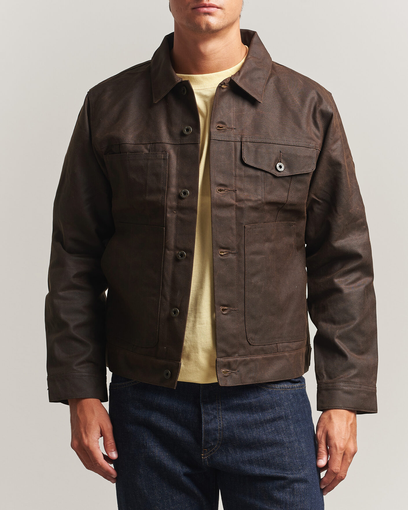 Heren | Jassen | Filson | Short Lined Tin Cloth Cruiser Dark Brown
