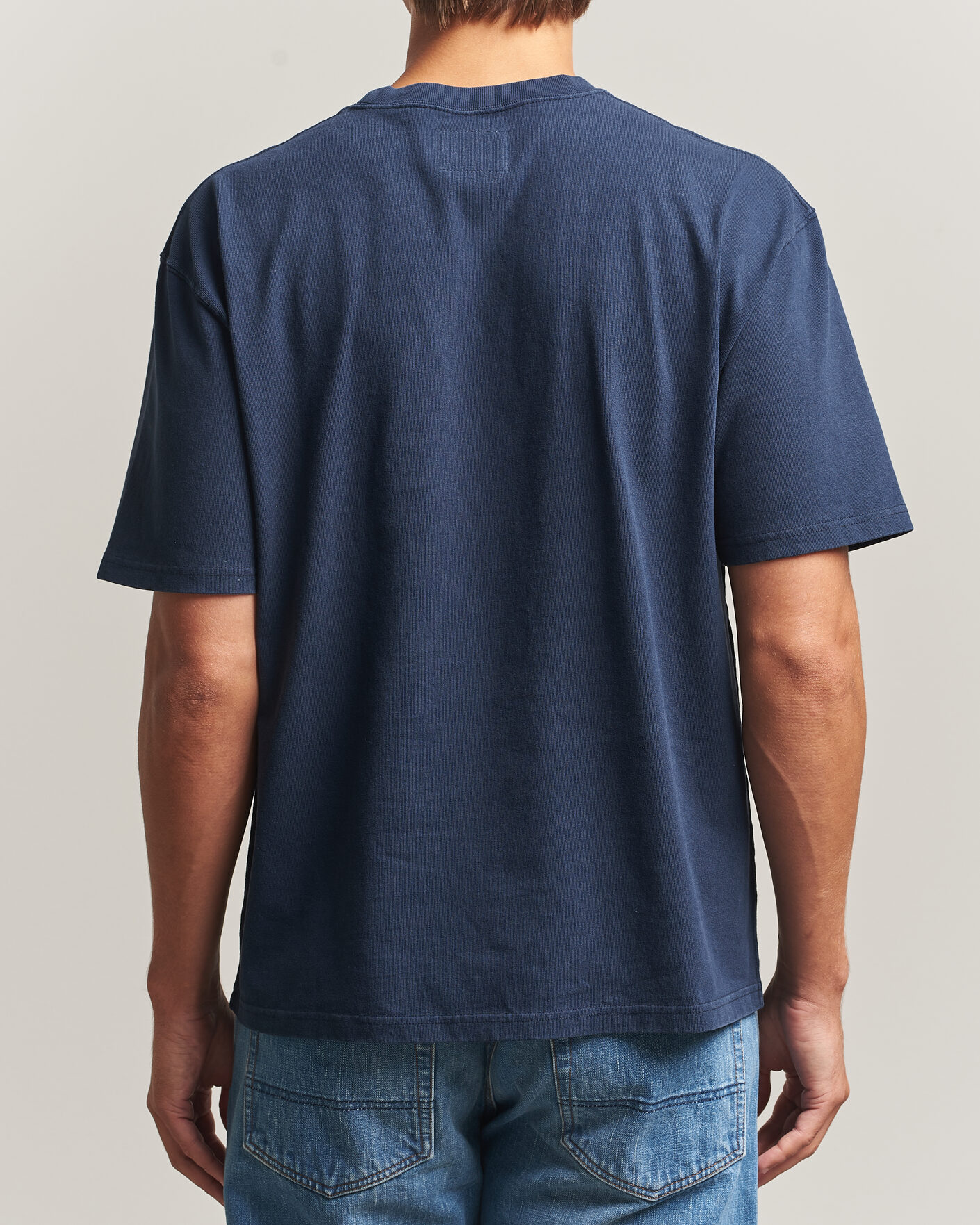 Heren | T-shirts | Drake's | Short Sleeve Hiking T-Shirt Navy