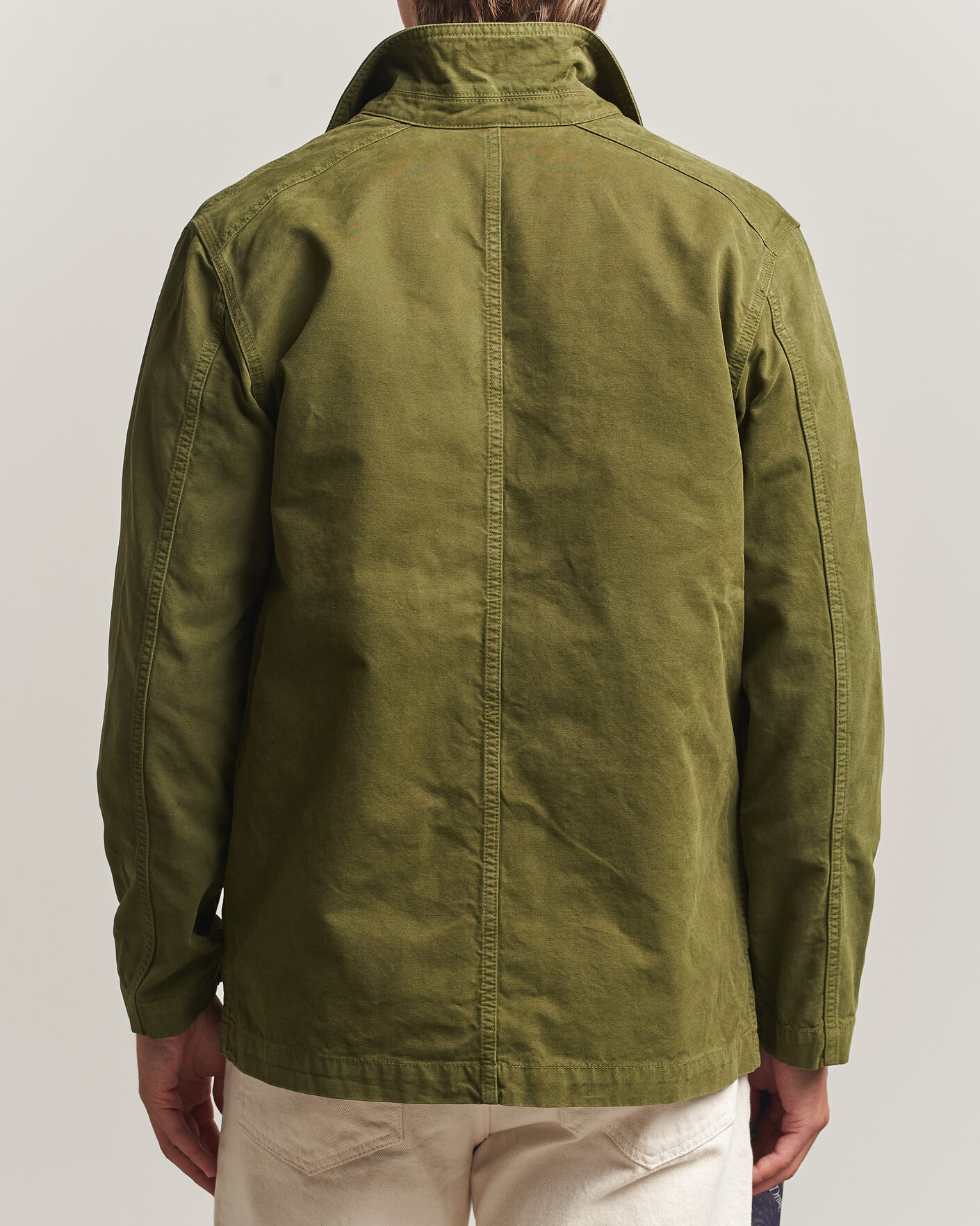 Heren | Jassen | Drake's | Duck Cotton Canvas Chore Jacket Olive
