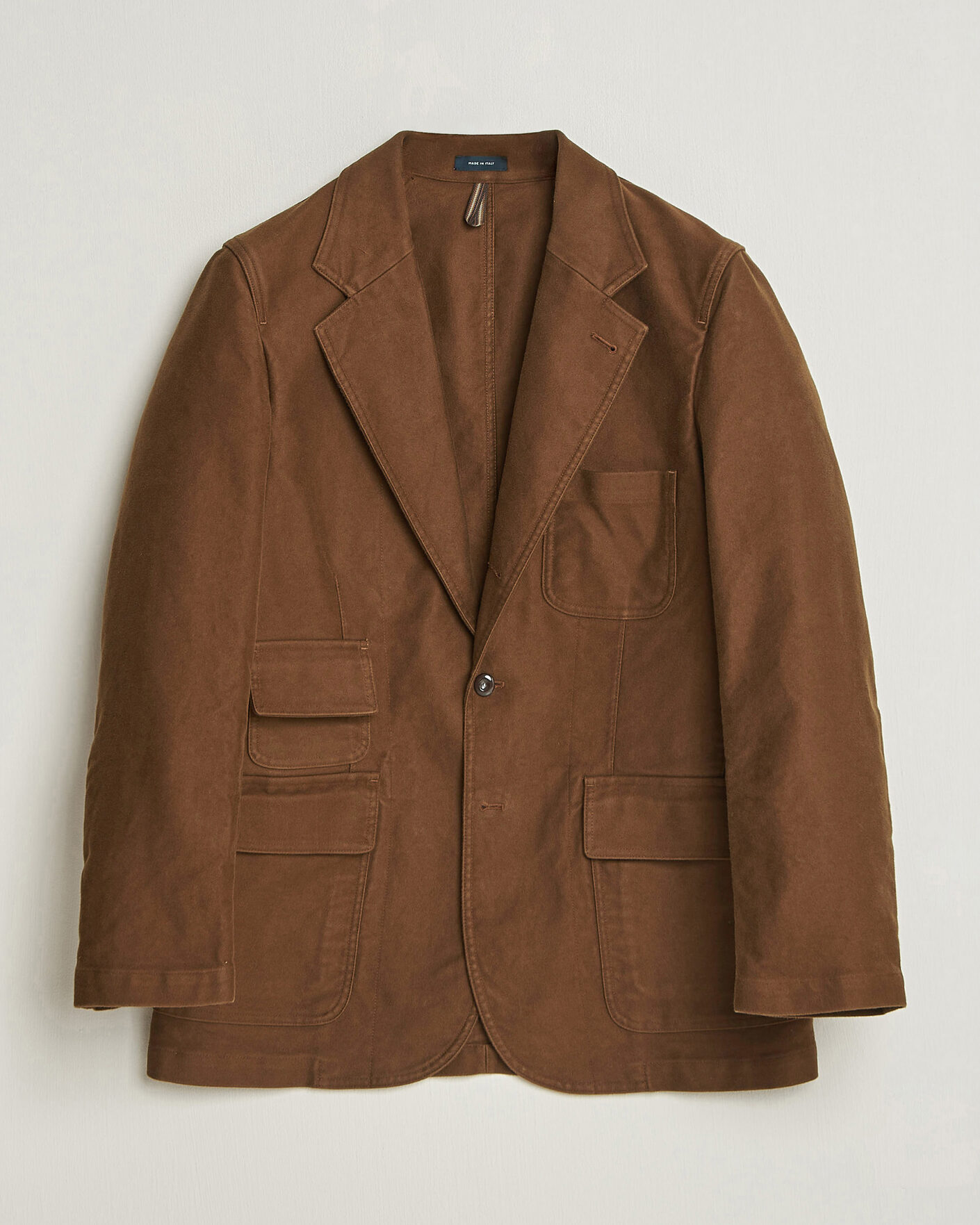 Heren | Blazers | Drake's | MKIV Japanese Moleskin Games Blazer Brown