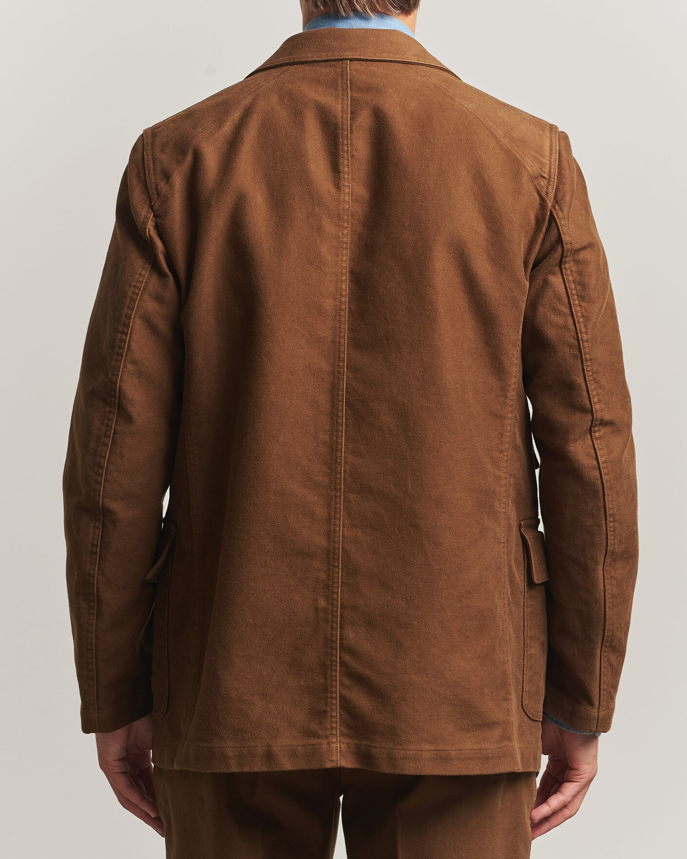 Heren | Blazers | Drake's | MKIV Japanese Moleskin Games Blazer Brown
