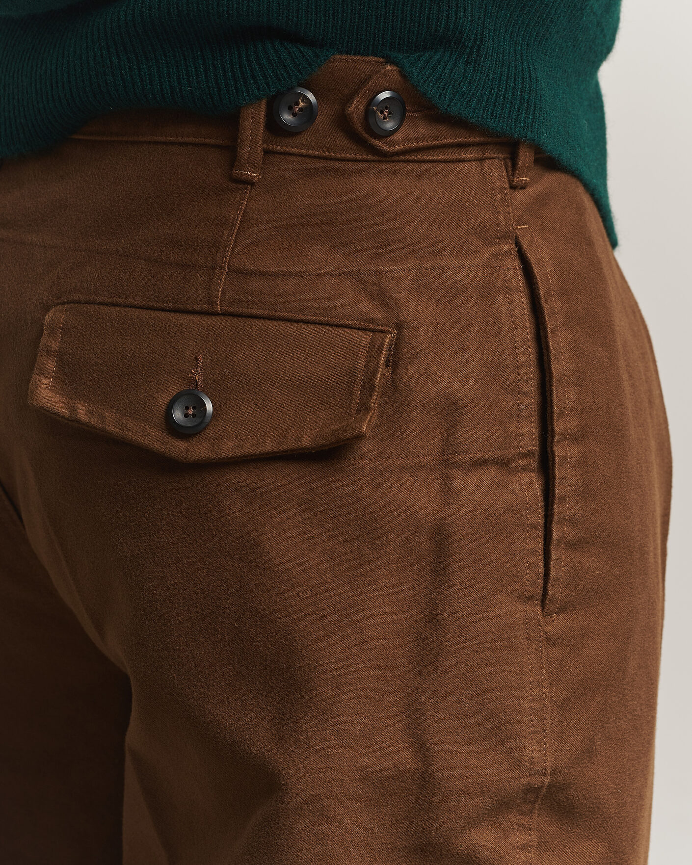 Heren | Broeken | Drake's | MKIV Japanese Moleskin Games Trousers Brown