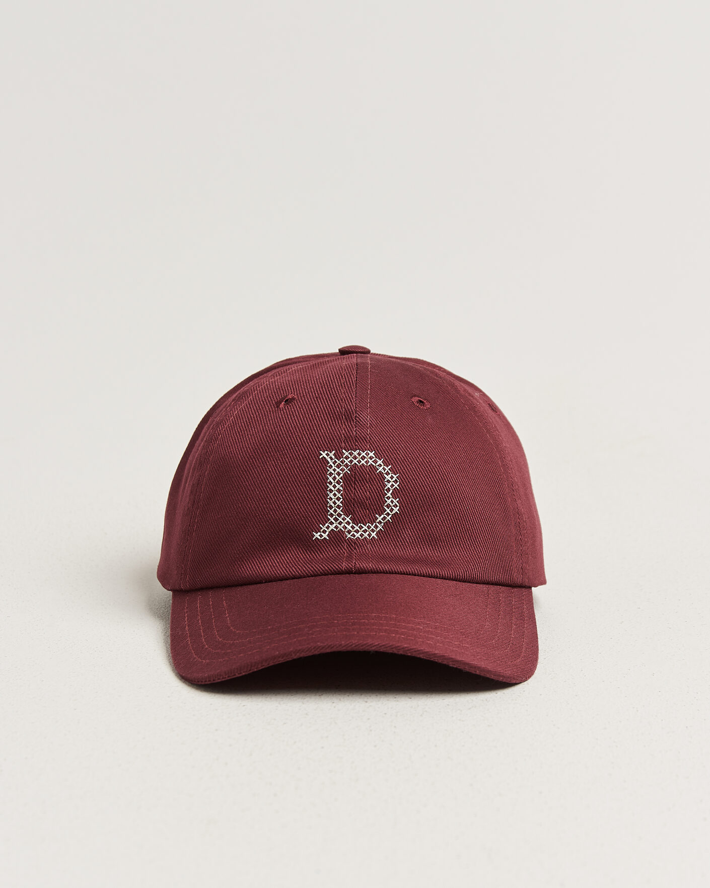Heren | Hoeden en petten | Drake's | Cross Stitch D Twill Baseball Cap Burgundy