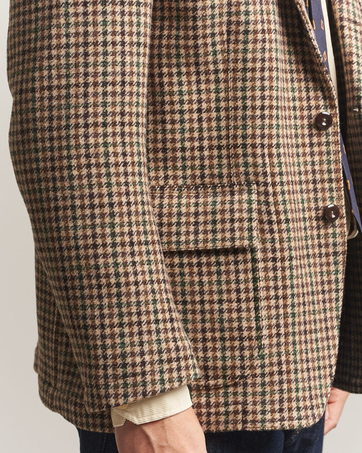 Heren | Blazers | Drake's | MKVII Tweed Houndcheck Games Blazer Brown