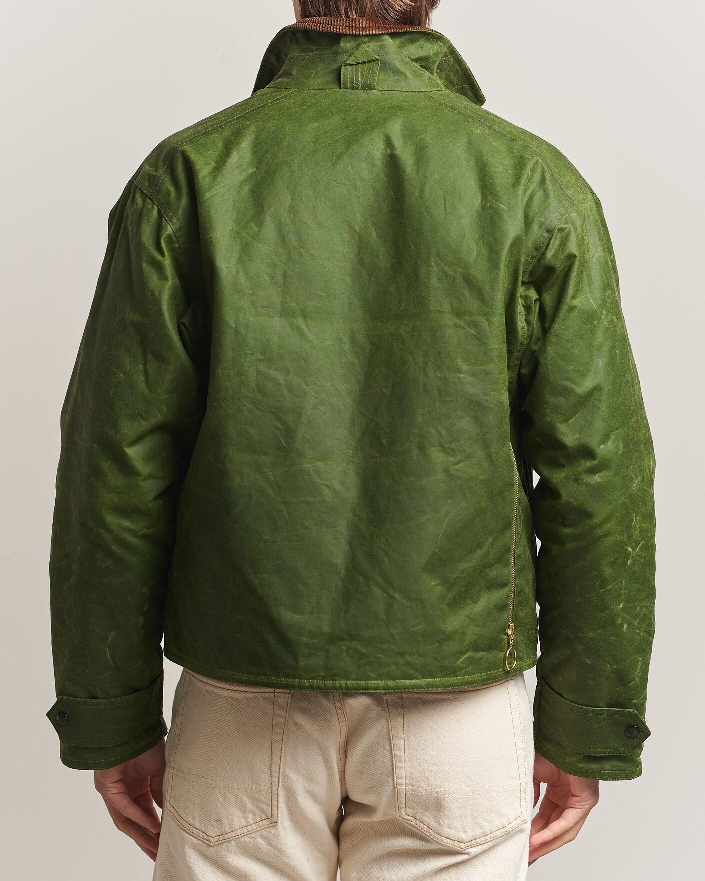 Heren | Jassen | Drake's | Waxed Wader Jacket Lemongrass