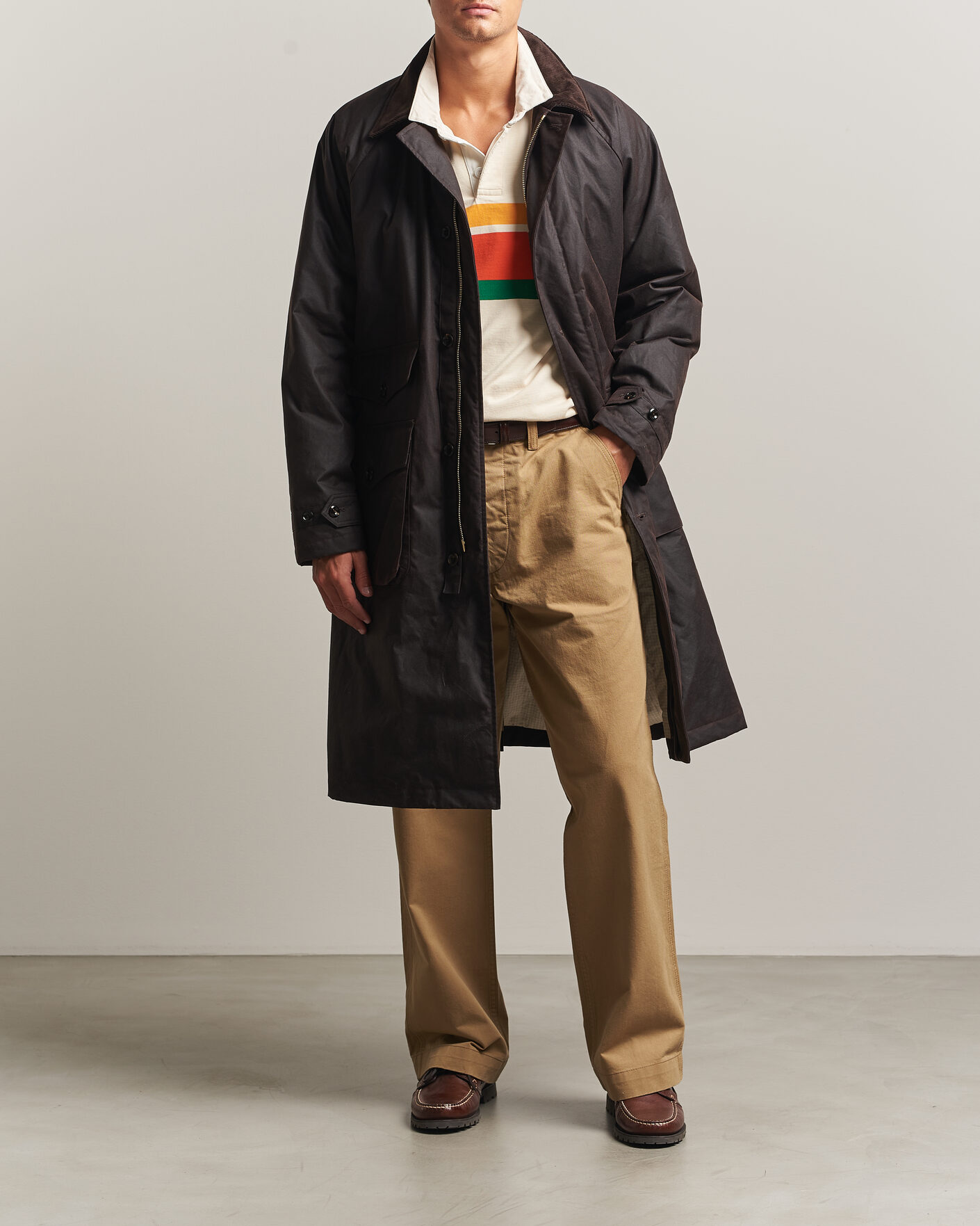 Heren | Jassen | Drake's | Military Waxed Mac Rustic