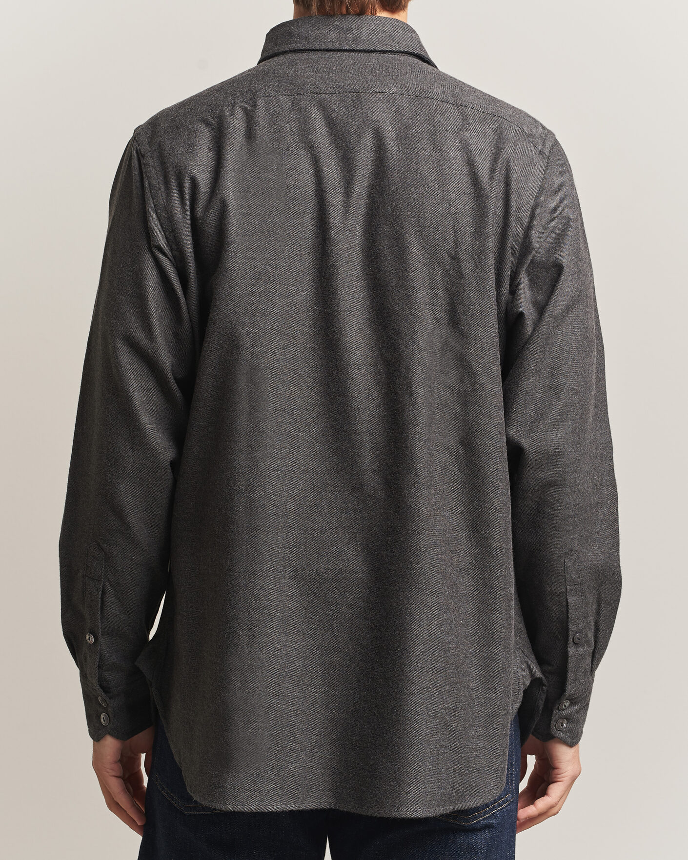 Heren | Overhemden | Drake's | Two Pocket Casual Shirt Grey