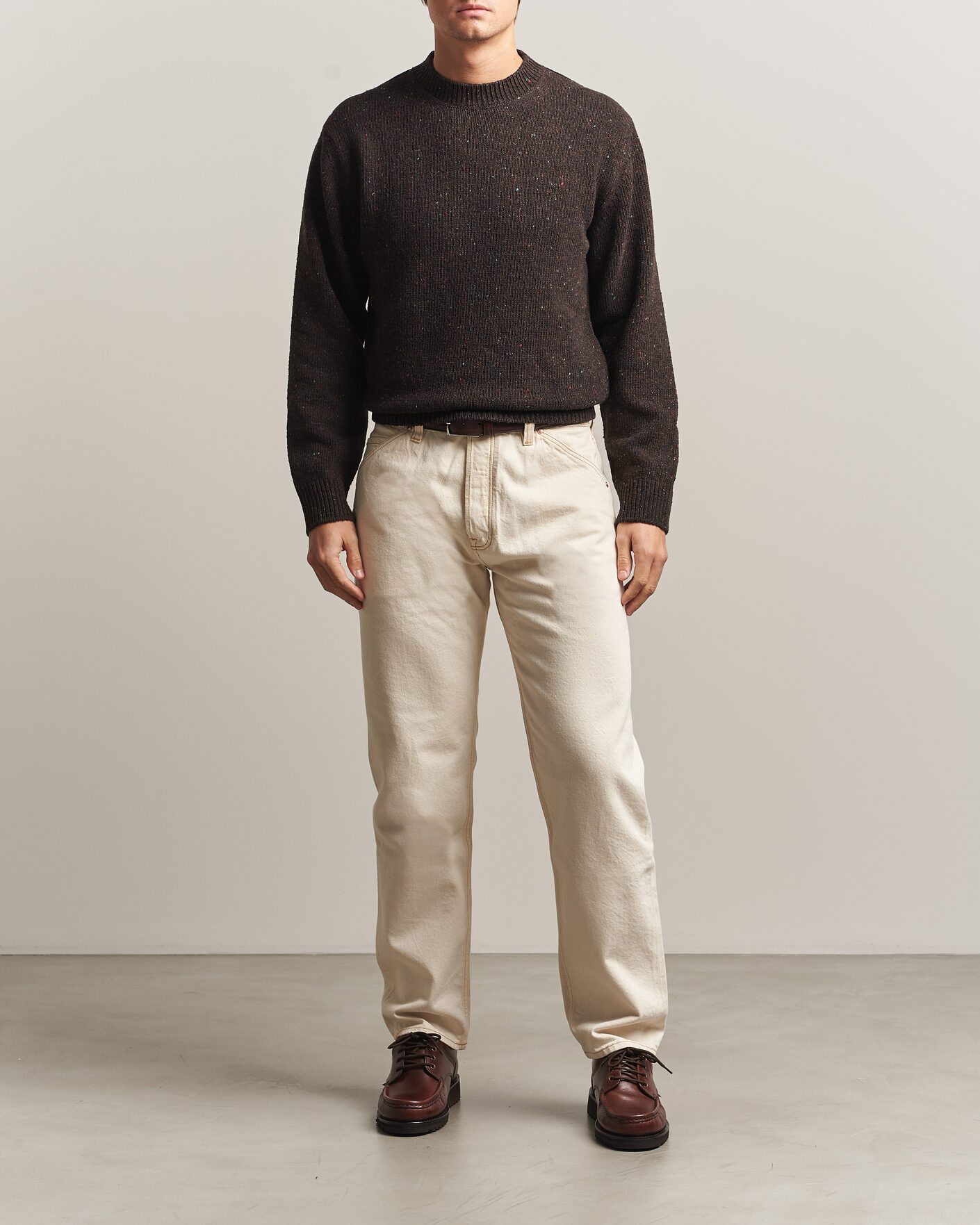 Heren | Truien | Drake's | Donegal Crewneck Brown