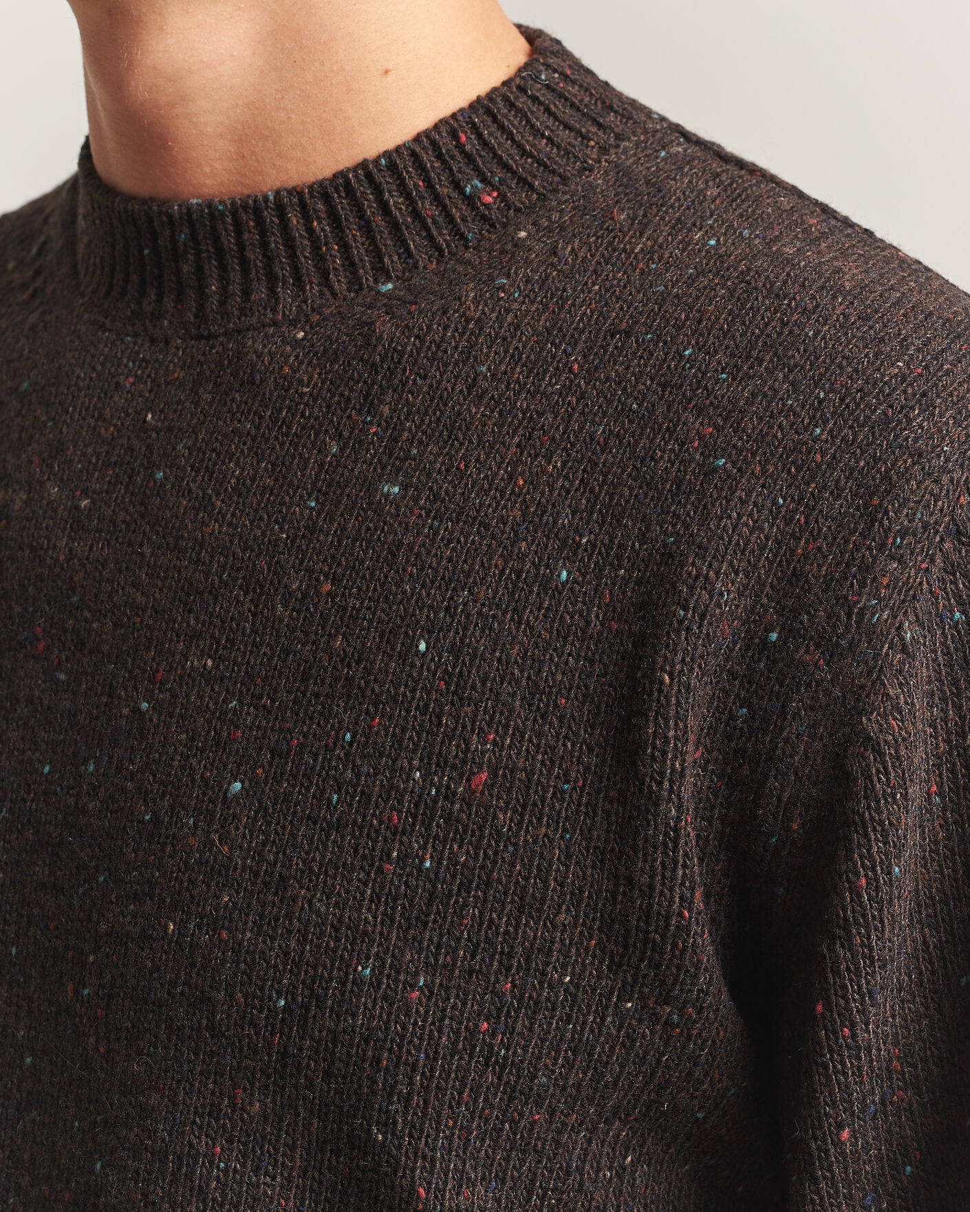 Heren | Truien | Drake's | Donegal Crewneck Brown