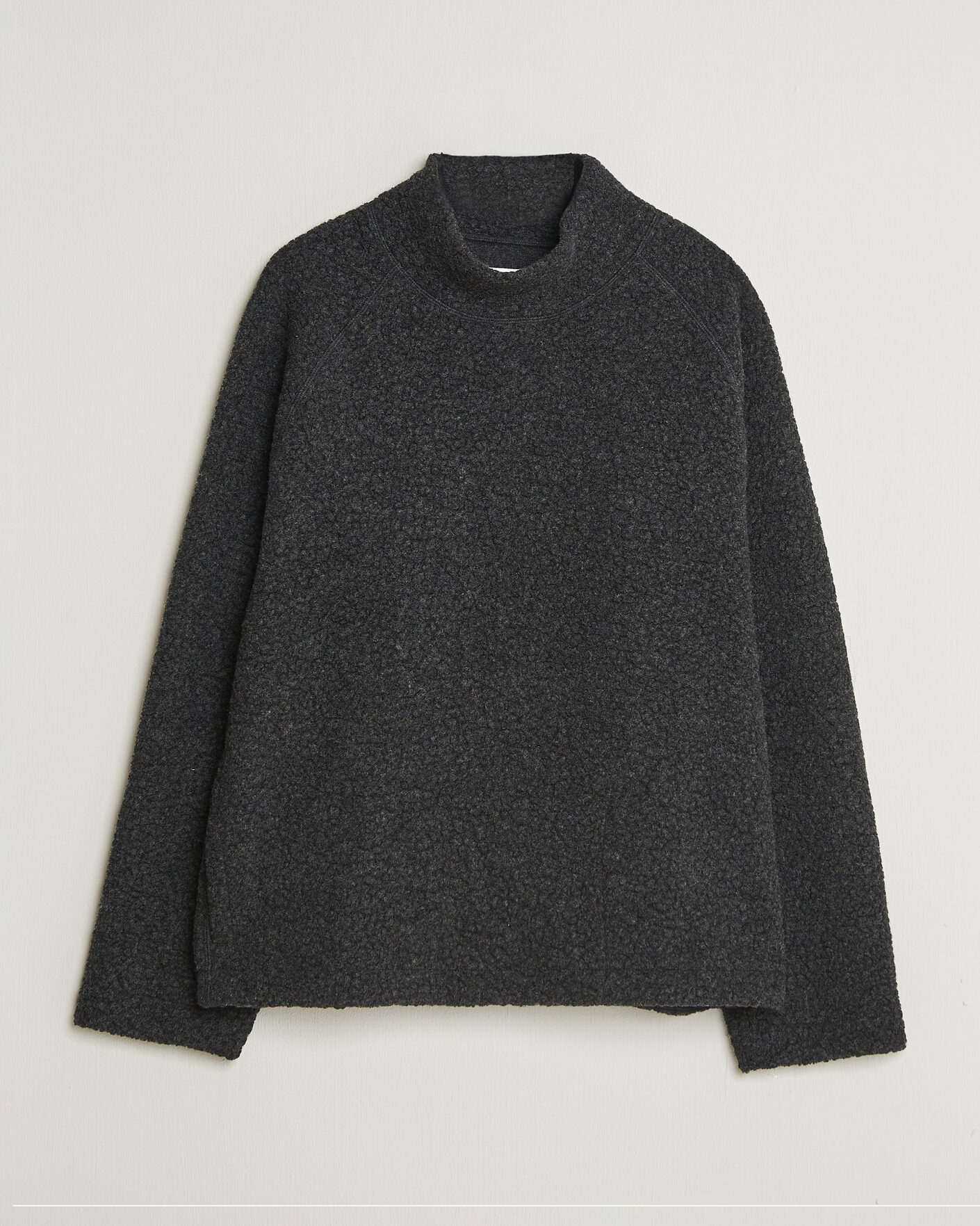 Heren | Truien | Drake's | Mock Neck Fleece Grey