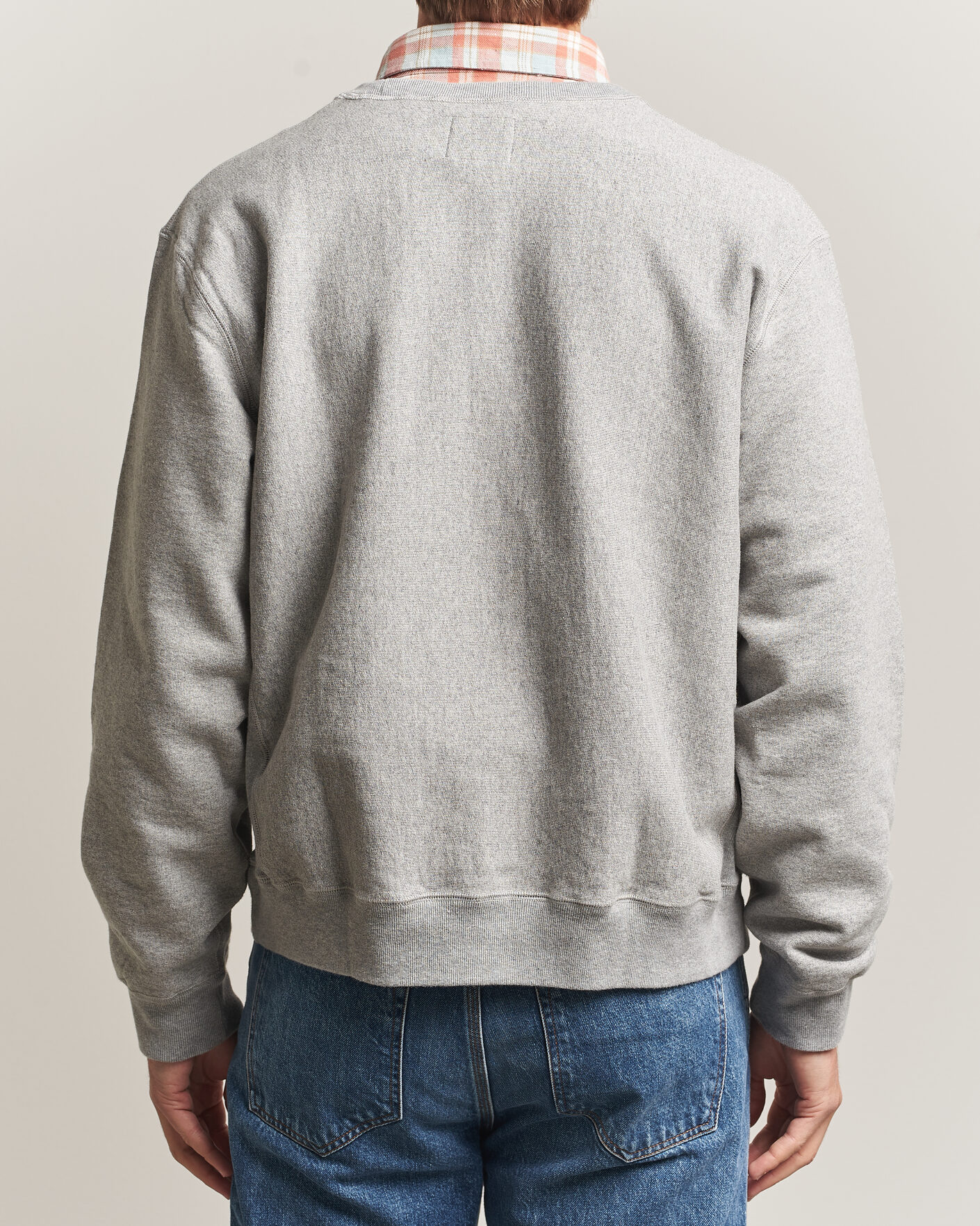 Heren | Truien | Drake's | Reverse Weave Crewneck Sweatshirt Grey