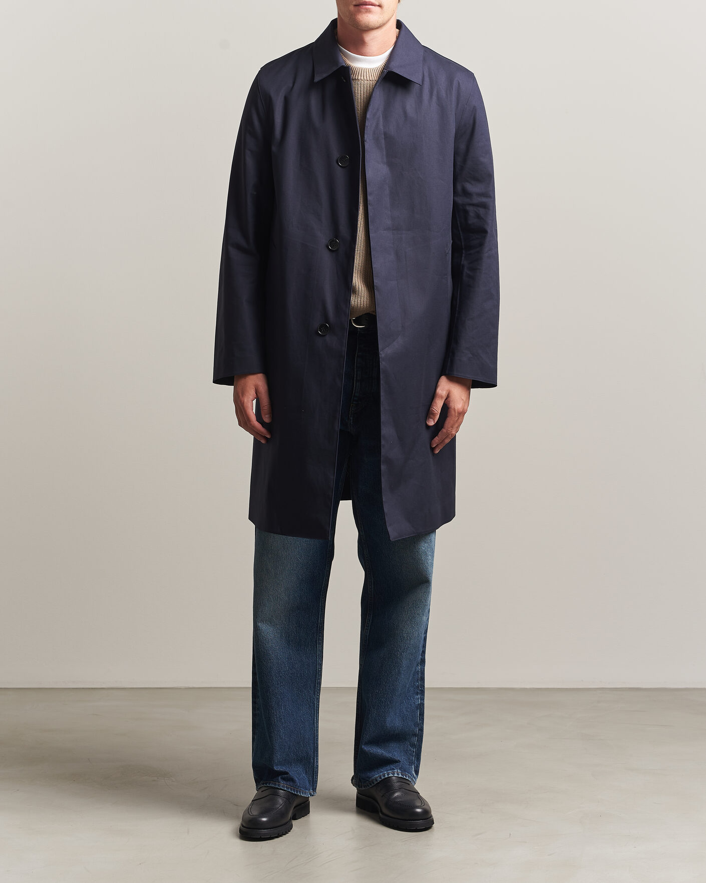 Heren | Jassen | Mackintosh | Dunkeld Car Coat Navy